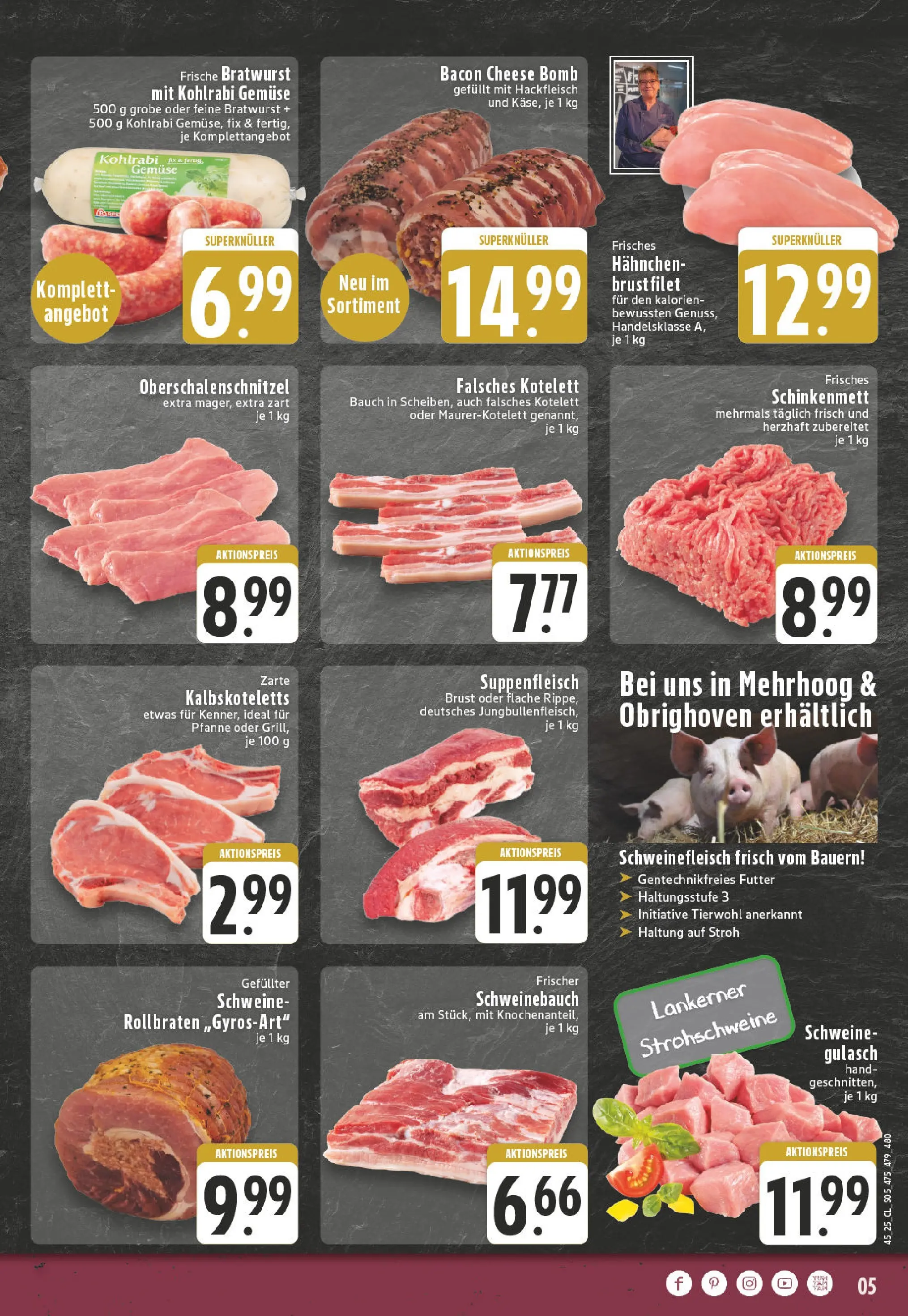 Edeka prospekt Hamminkeln -Mehrhoog	 (ab 02.11.2025) » Angebote Online | Seite: 5 | Produkte: Bratwurst, Kohlrabi, Gulasch, Hackfleisch