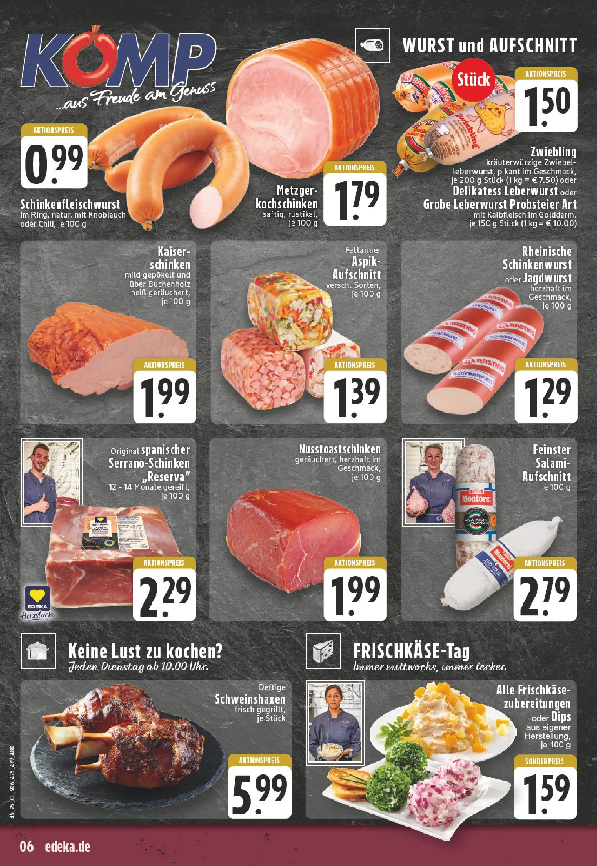 Edeka prospekt Hamminkeln -Mehrhoog	 (ab 02.11.2025) » Angebote Online | Seite: 6 | Produkte: Wurst, Knoblauch, Schinken, Frischkase