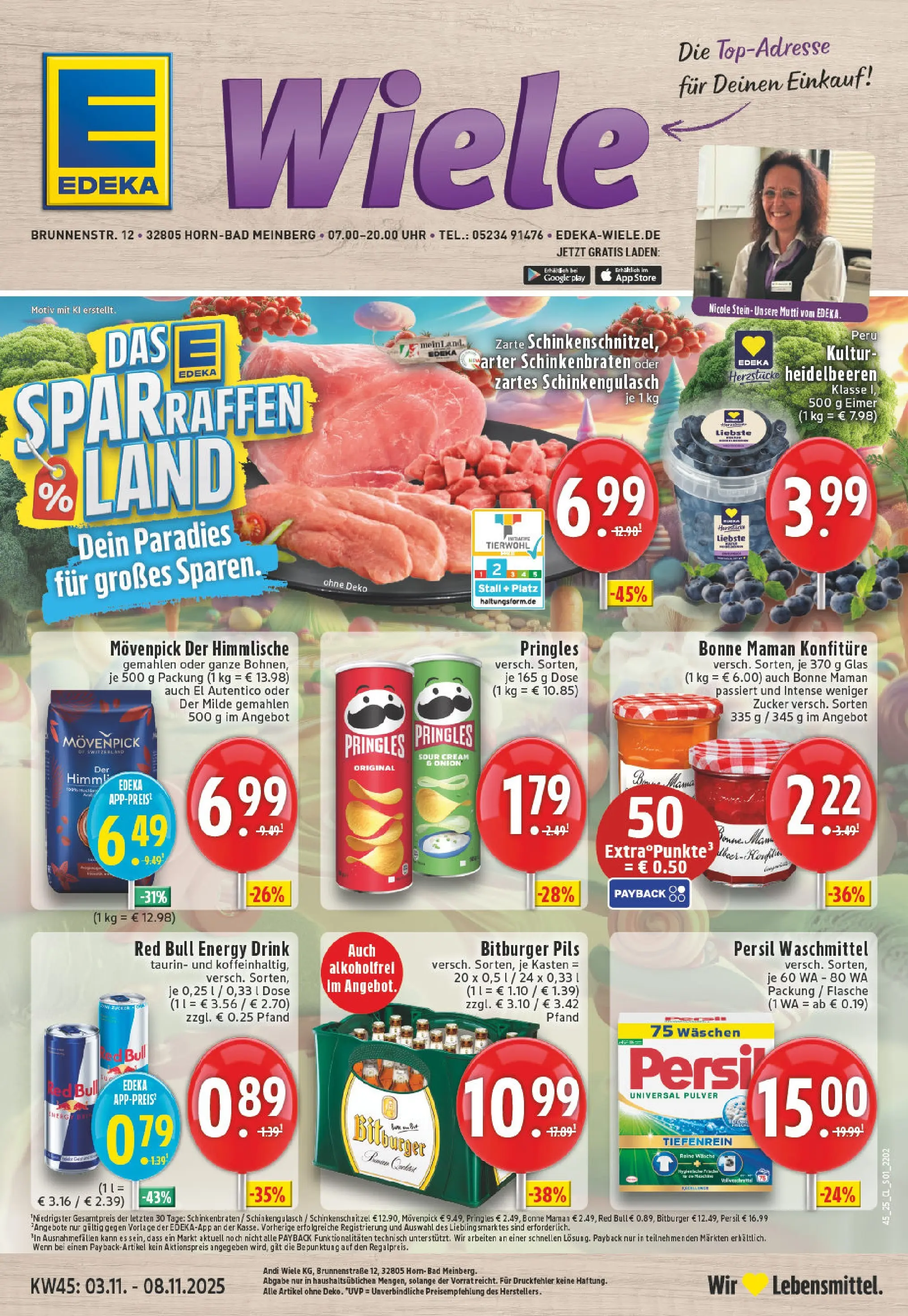 Edeka prospekt Horn-Bad Meinberg	 (ab 02.11.2025) » Angebote Online | Seite: 1 | Produkte: Red bull, Pils, Pringles, Persil