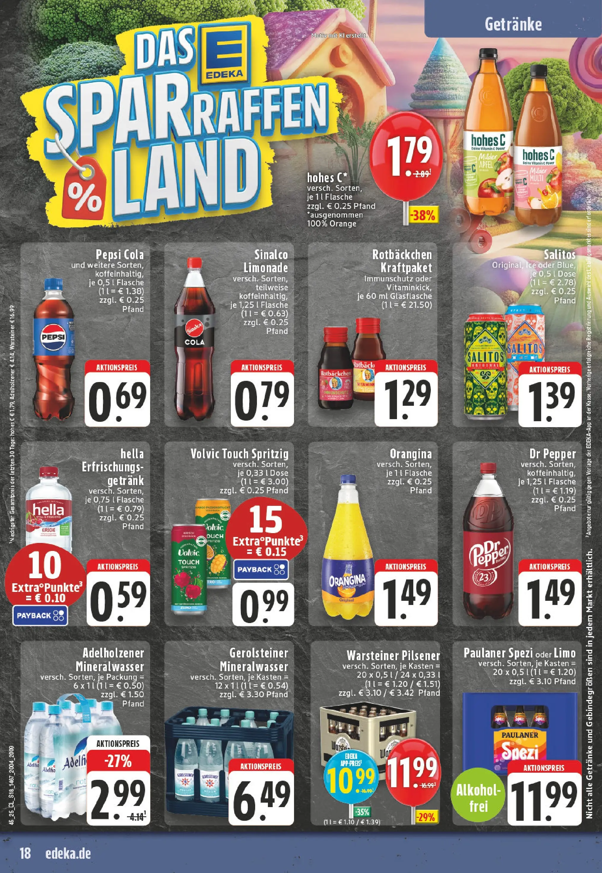 Edeka prospekt Paderborn-Elsen	 (ab 02.11.2025) » Angebote Online | Seite: 18 | Produkte: Cola, Volvic touch, Hella, Warsteiner