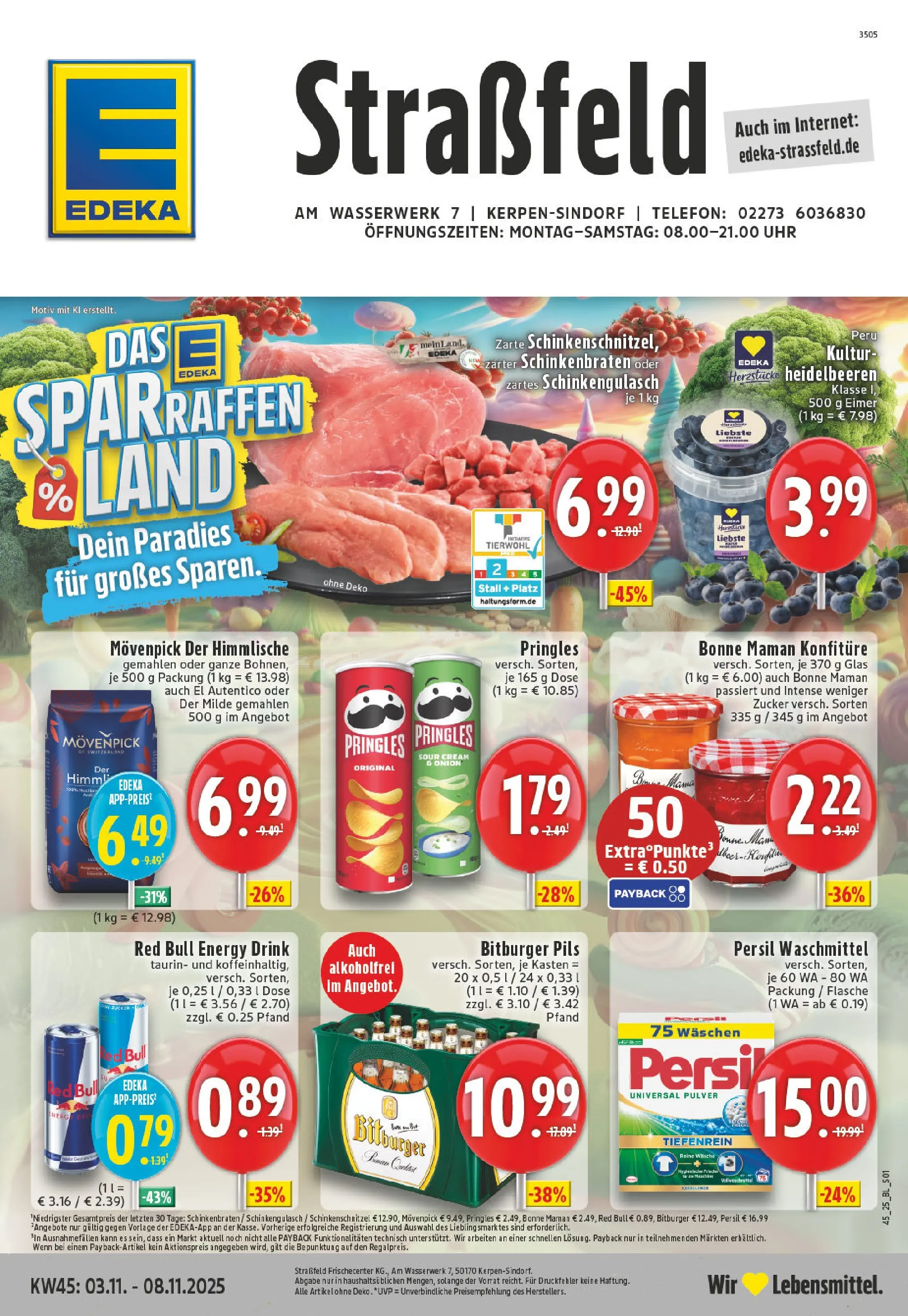 Edeka prospekt Kerpen	 (ab 02.11.2025) » Angebote Online | Seite: 1 | Produkte: Heidelbeeren, Bonne maman, Telefon, Persil