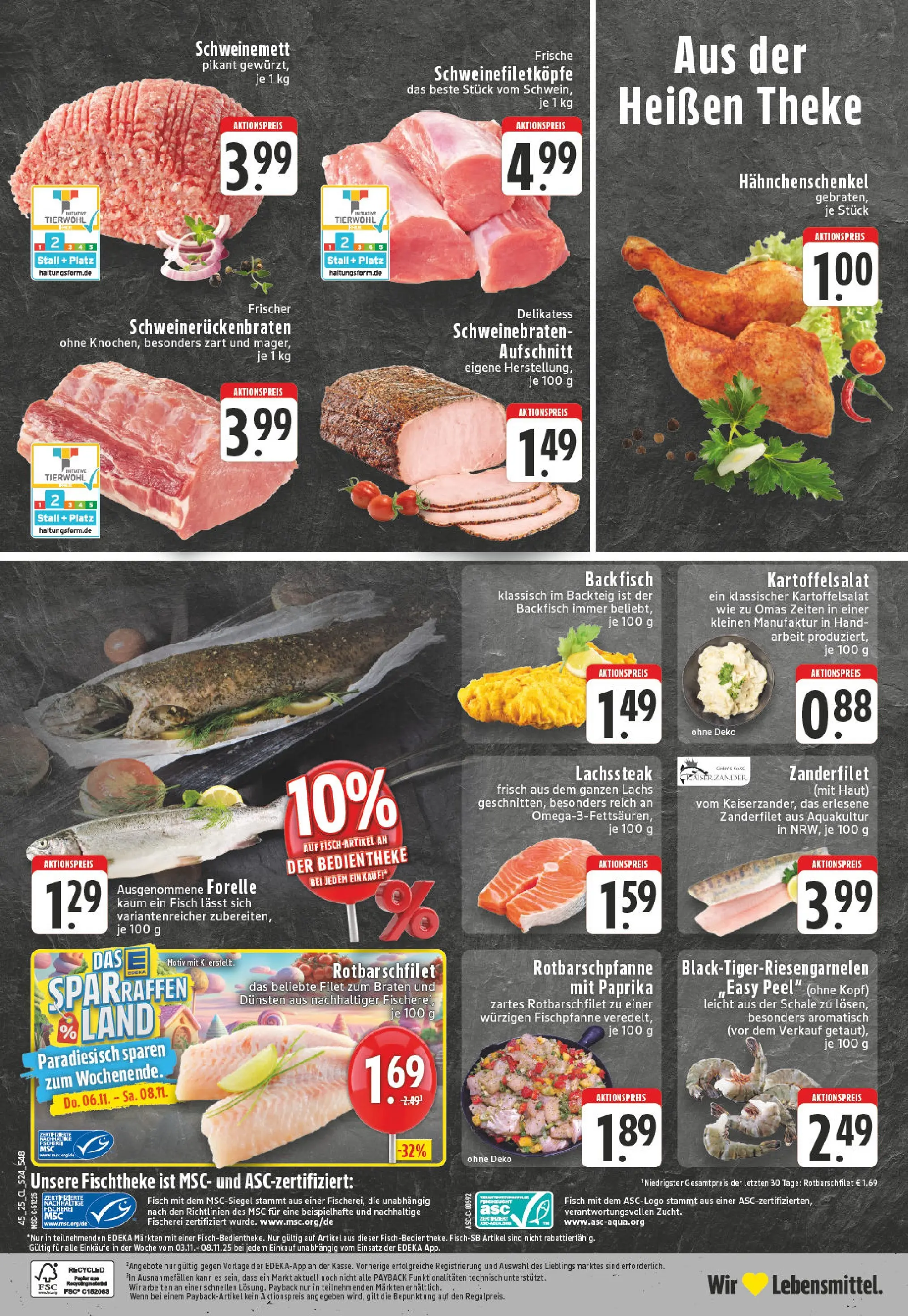 Edeka prospekt Düren-Birkesdorf	 (ab 02.11.2025) » Angebote Online | Seite: 24 | Produkte: Hahnchenschenkel, Theke, Fisch, Paprika