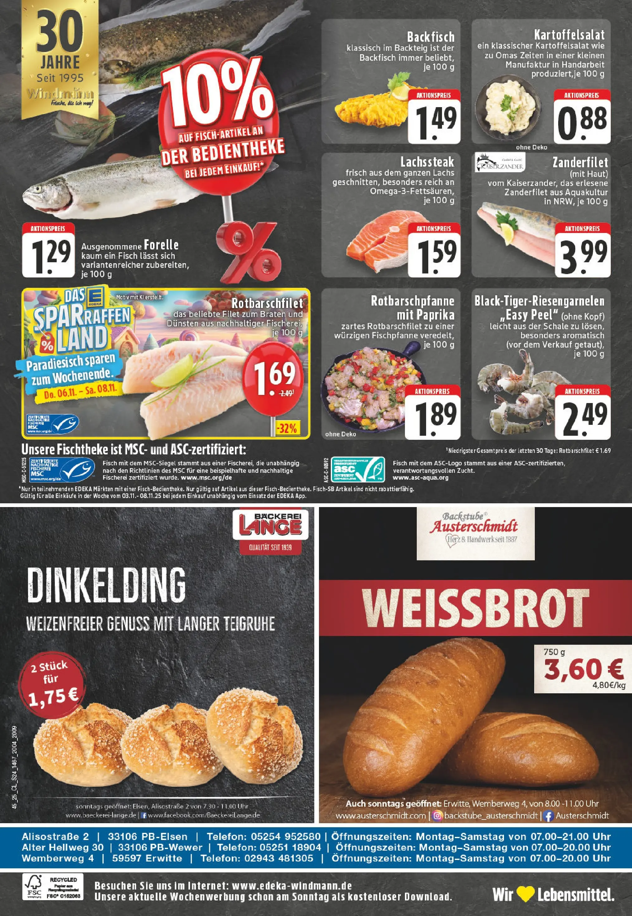 Edeka prospekt Paderborn-Elsen	 (ab 02.11.2025) » Angebote Online | Seite: 24 | Produkte: Lachs, Paprika, Steak, Uhr