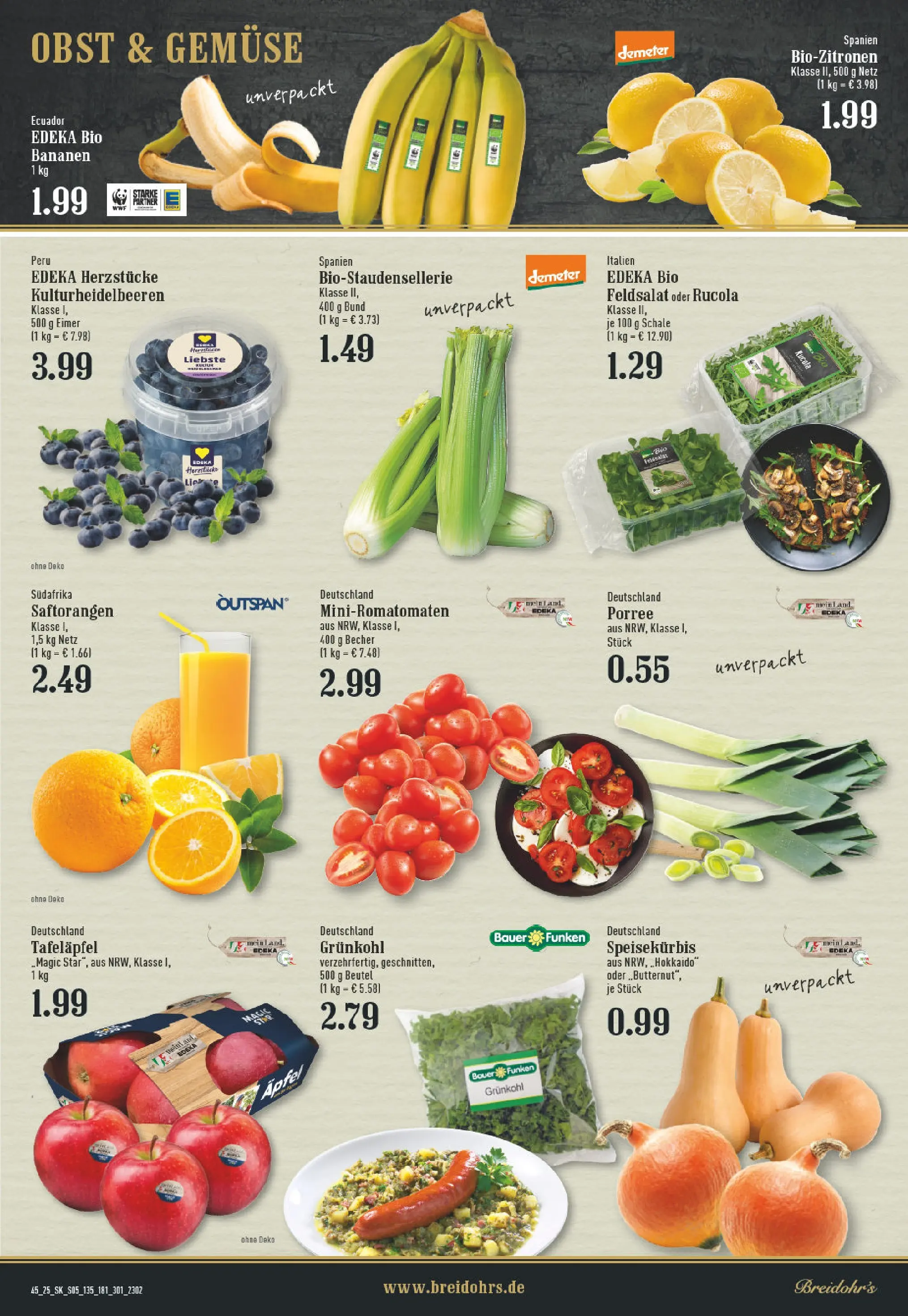 Edeka prospekt Rösrath	 (ab 02.11.2025) » Angebote Online | Seite: 5 | Produkte: Rucola, Äpfel, Bananen, Gemüse