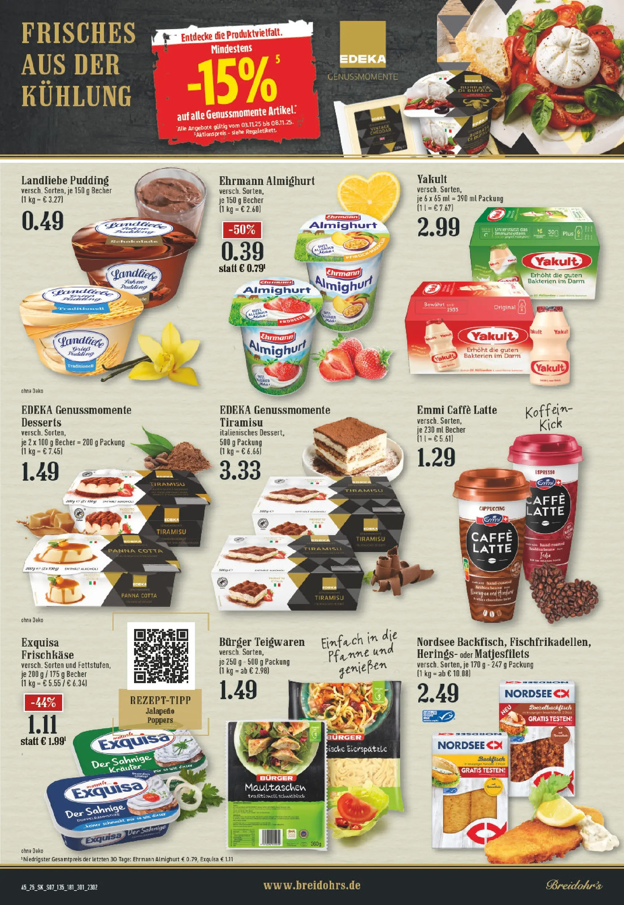 Edeka prospekt Rösrath	 (ab 02.11.2025) » Angebote Online | Seite: 7 | Produkte: Ehrmann almighurt, Burger, Exquisa, Frischkase