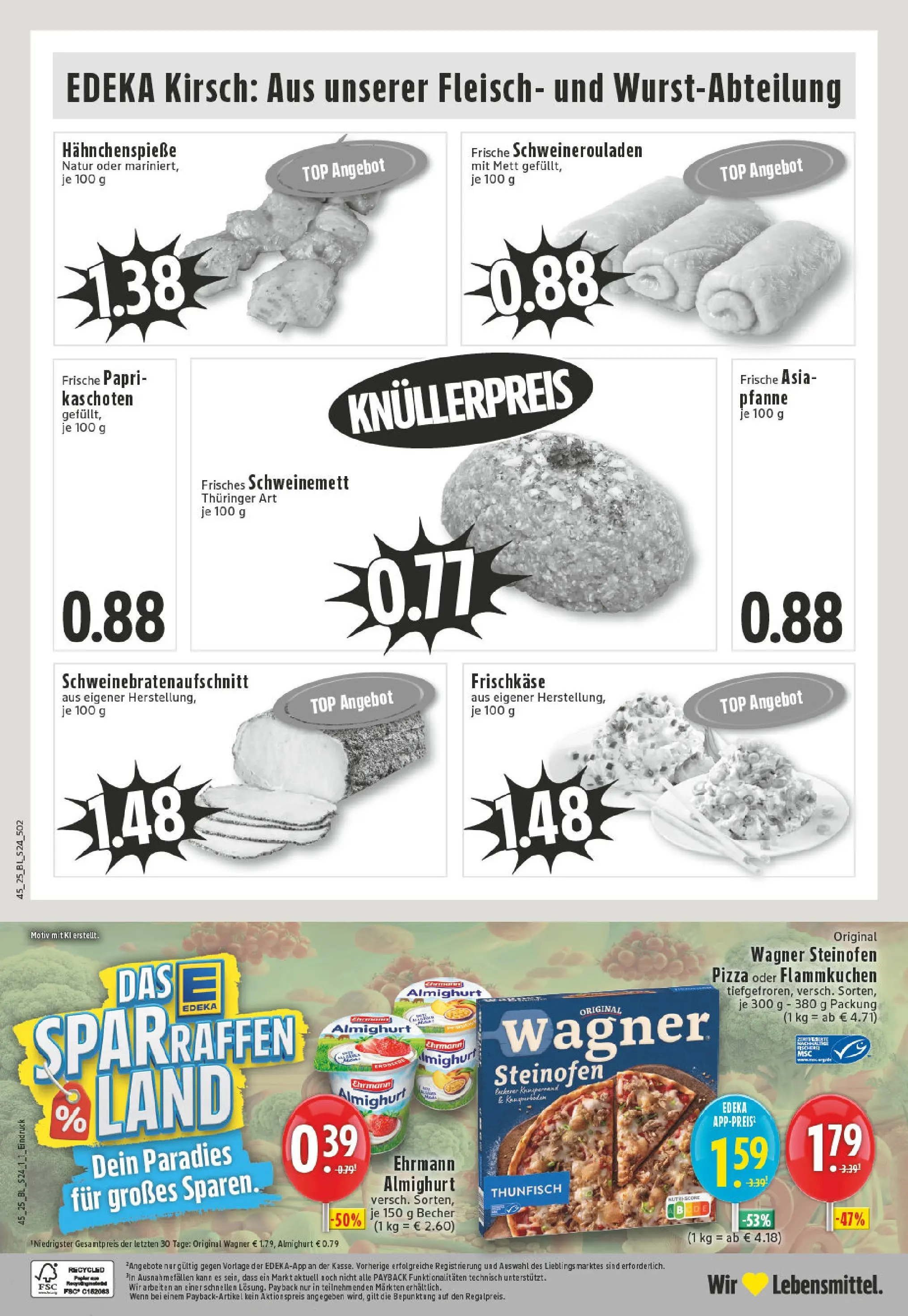 Edeka prospekt Hünxe-Drevenack	 (ab 02.11.2025) » Angebote Online | Seite: 24 | Produkte: Top, Thunfisch, Fleisch, Frischkase