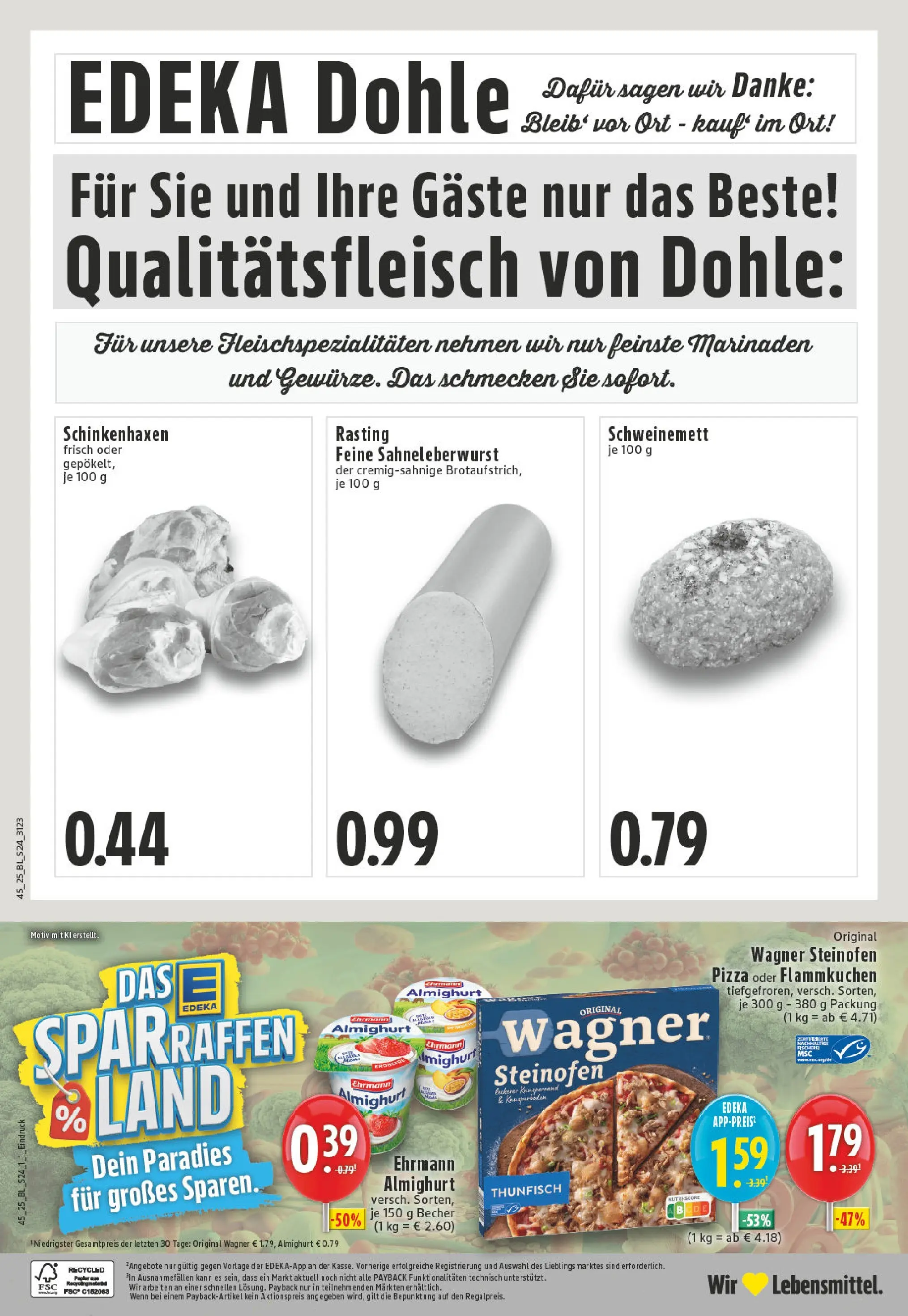 Edeka prospekt Hopsten	 (ab 02.11.2025) » Angebote Online | Seite: 24 | Produkte: Ehrmann almighurt, Thunfisch, Pizza
