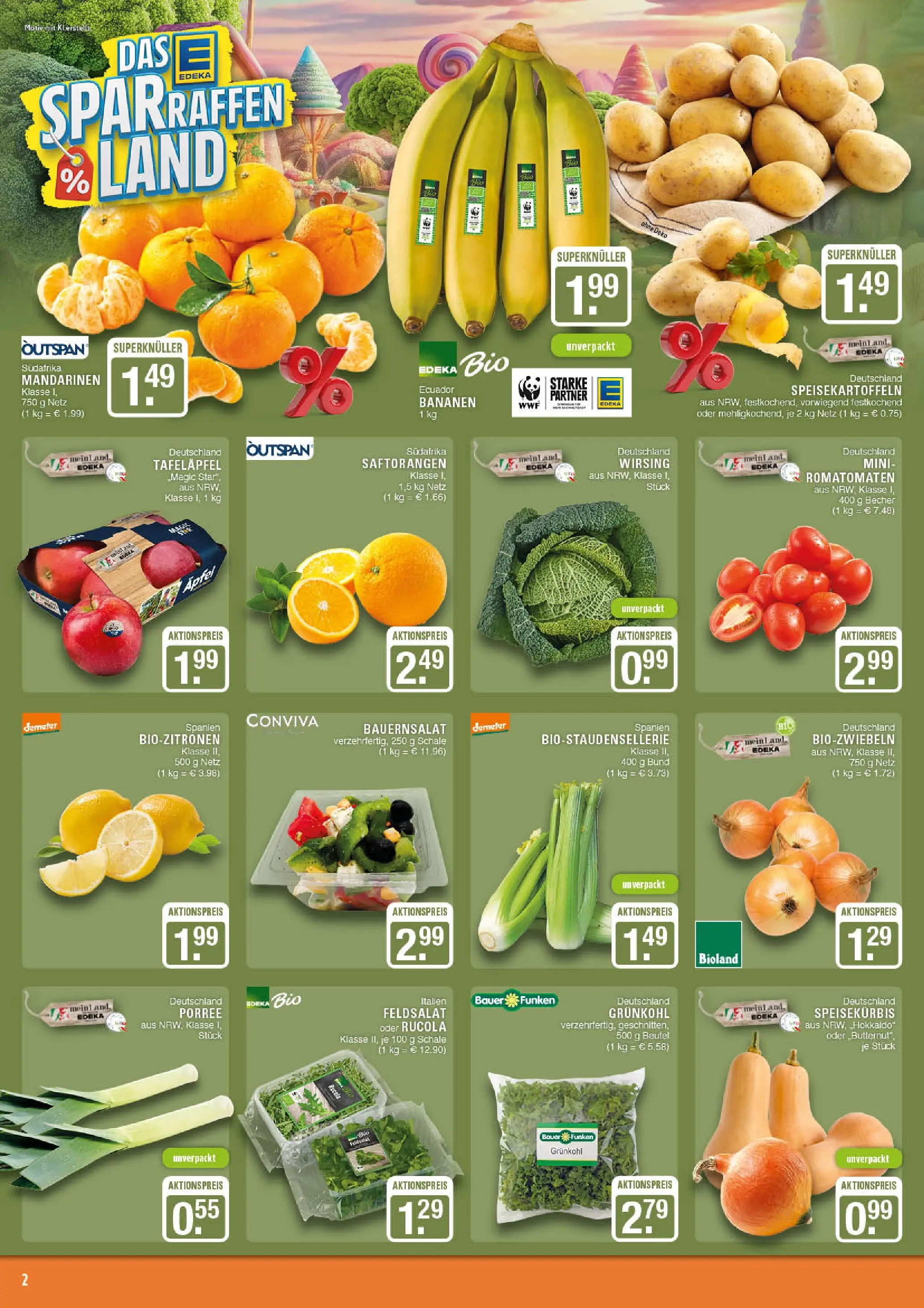Edeka prospekt Marl	 (ab 02.11.2025) » Angebote Online | Seite: 2 | Produkte: Rucola, Äpfel, Bananen, Mandarinen