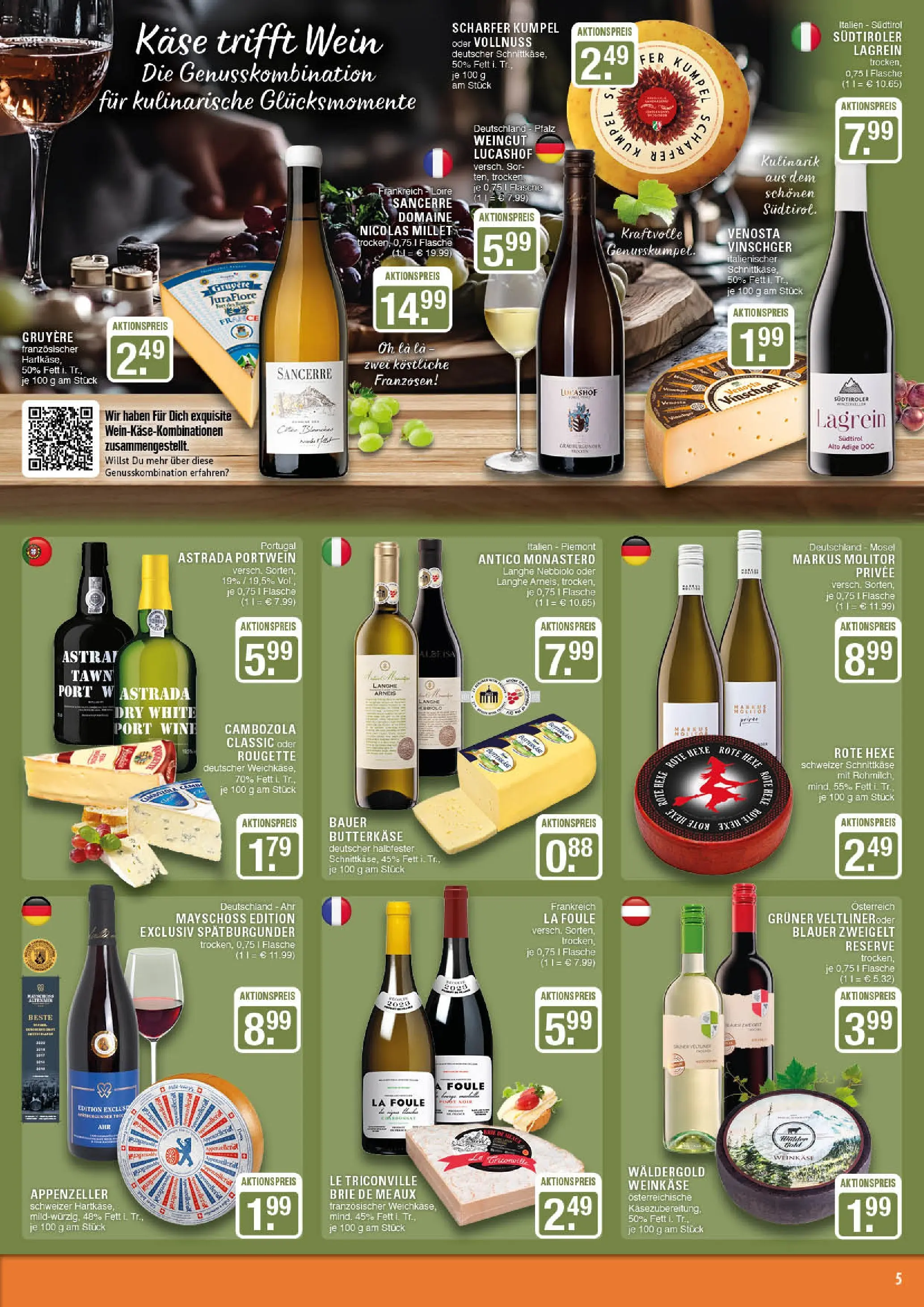 Edeka prospekt Marl	 (ab 02.11.2025) » Angebote Online | Seite: 5 | Produkte: Käse, Wein