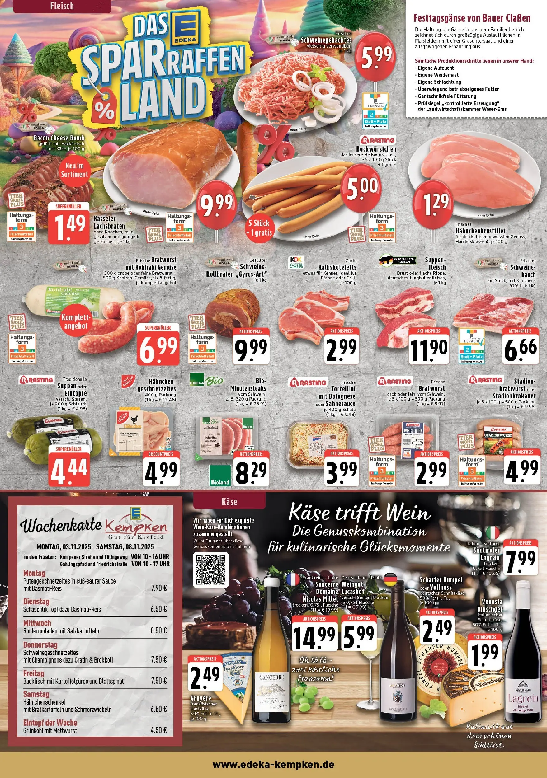 Edeka prospekt Krefeld	 (ab 02.11.2025) » Angebote Online | Seite: 2 | Produkte: Gemüse, Brokkoli, Wurst, Wein