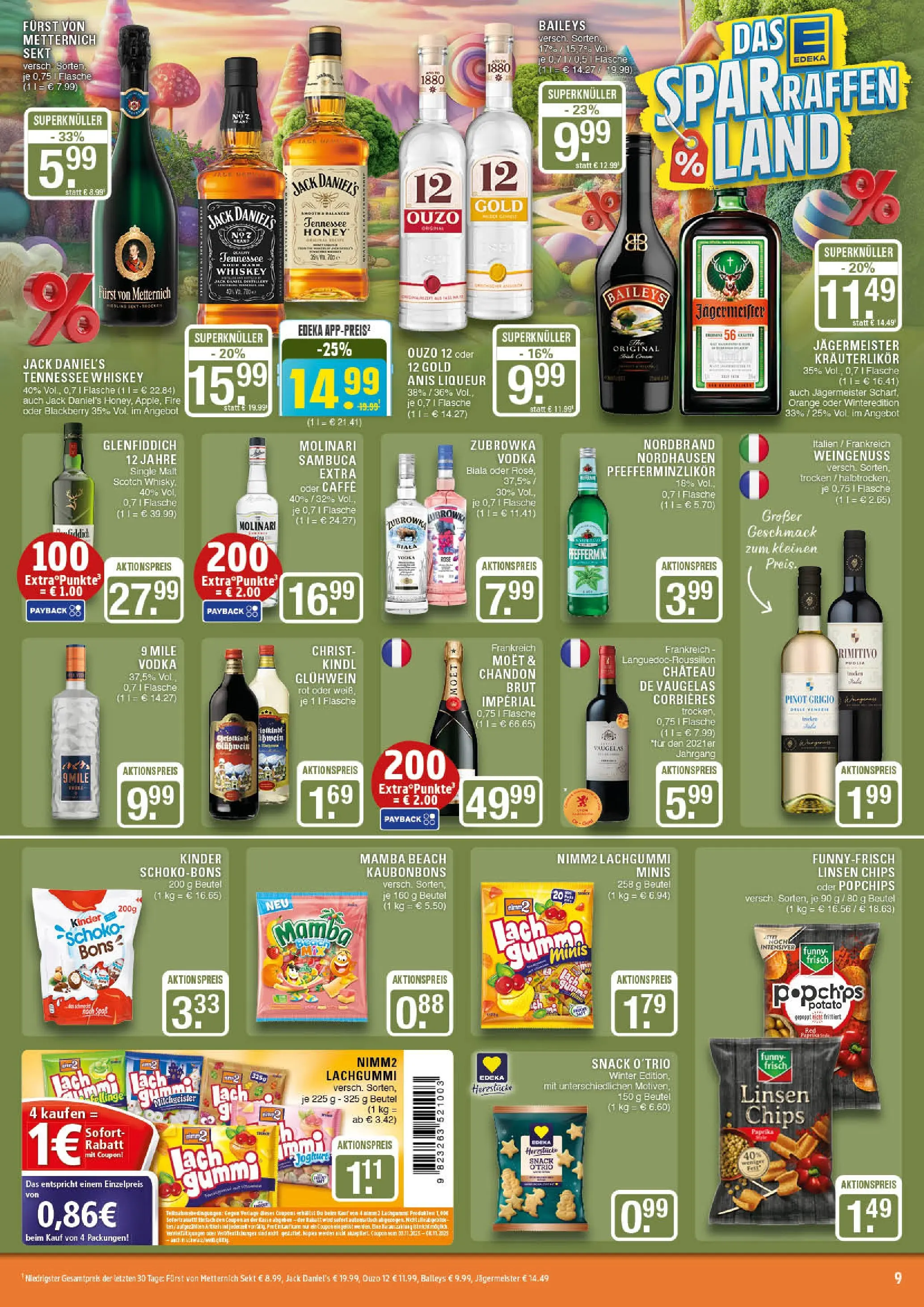 Edeka prospekt Marl	 (ab 02.11.2025) » Angebote Online | Seite: 9 | Produkte: Ouzo 12, Paprika, Chips, Whiskey
