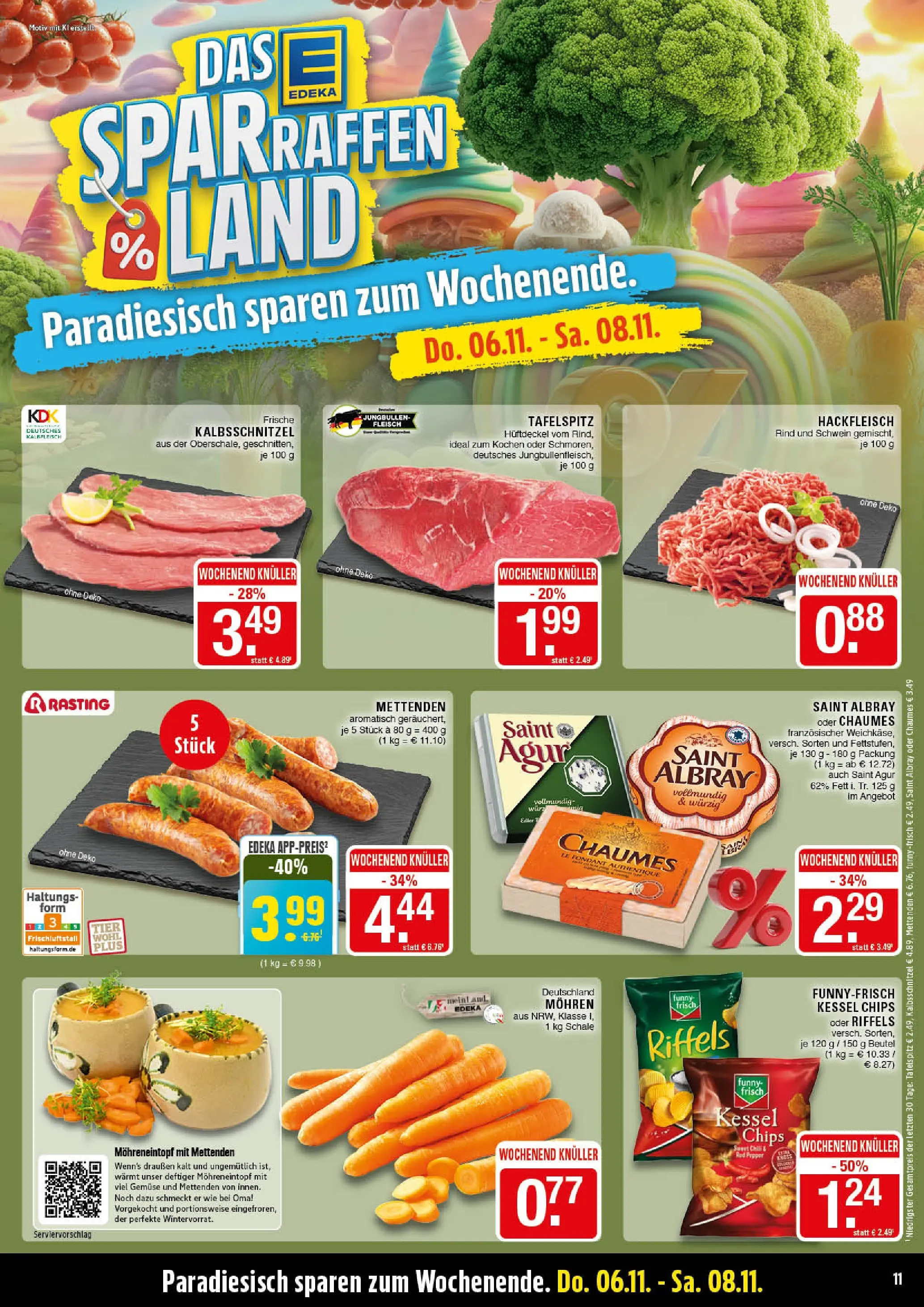 Edeka prospekt Marl	 (ab 02.11.2025) » Angebote Online | Seite: 11 | Produkte: Gemüse, Reis, Chips, Hackfleisch