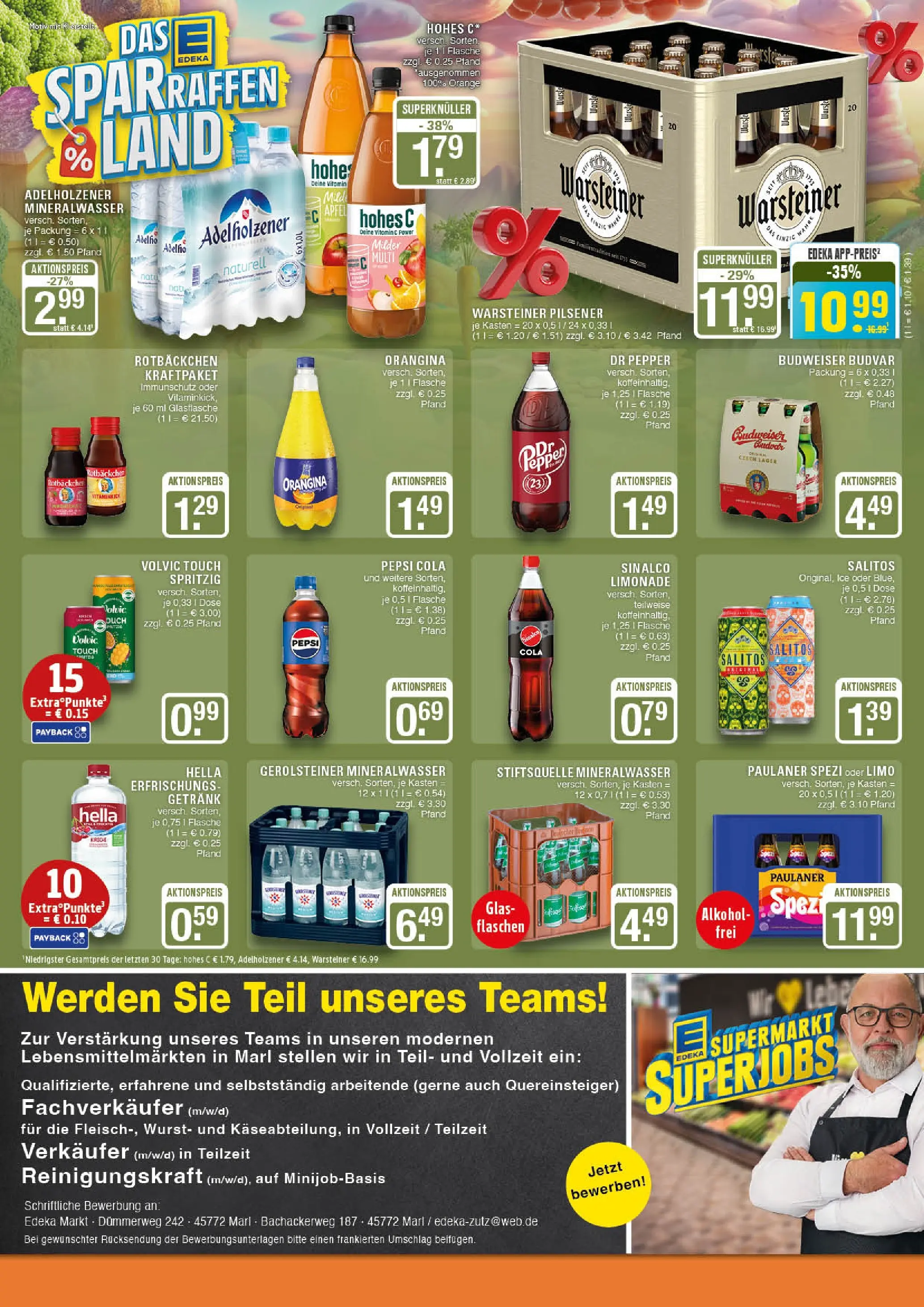 Edeka prospekt Marl	 (ab 02.11.2025) » Angebote Online | Seite: 12 | Produkte: Sinalco, Adelholzener, Warsteiner, Wurst