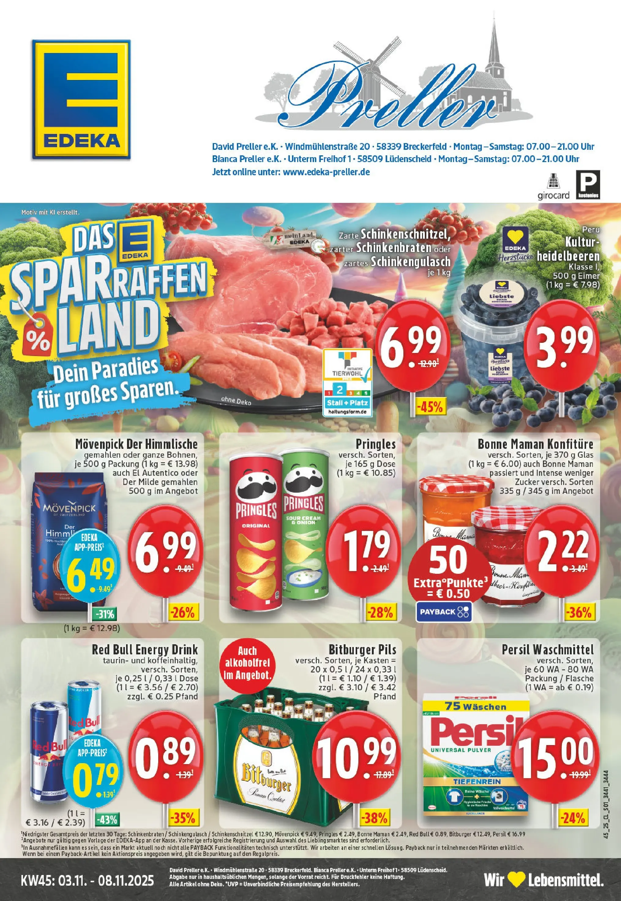 Edeka prospekt Luedenscheid	 (ab 02.11.2025) » Angebote Online | Seite: 1 | Produkte: Energy, Pils, Heidelbeeren, Uhr