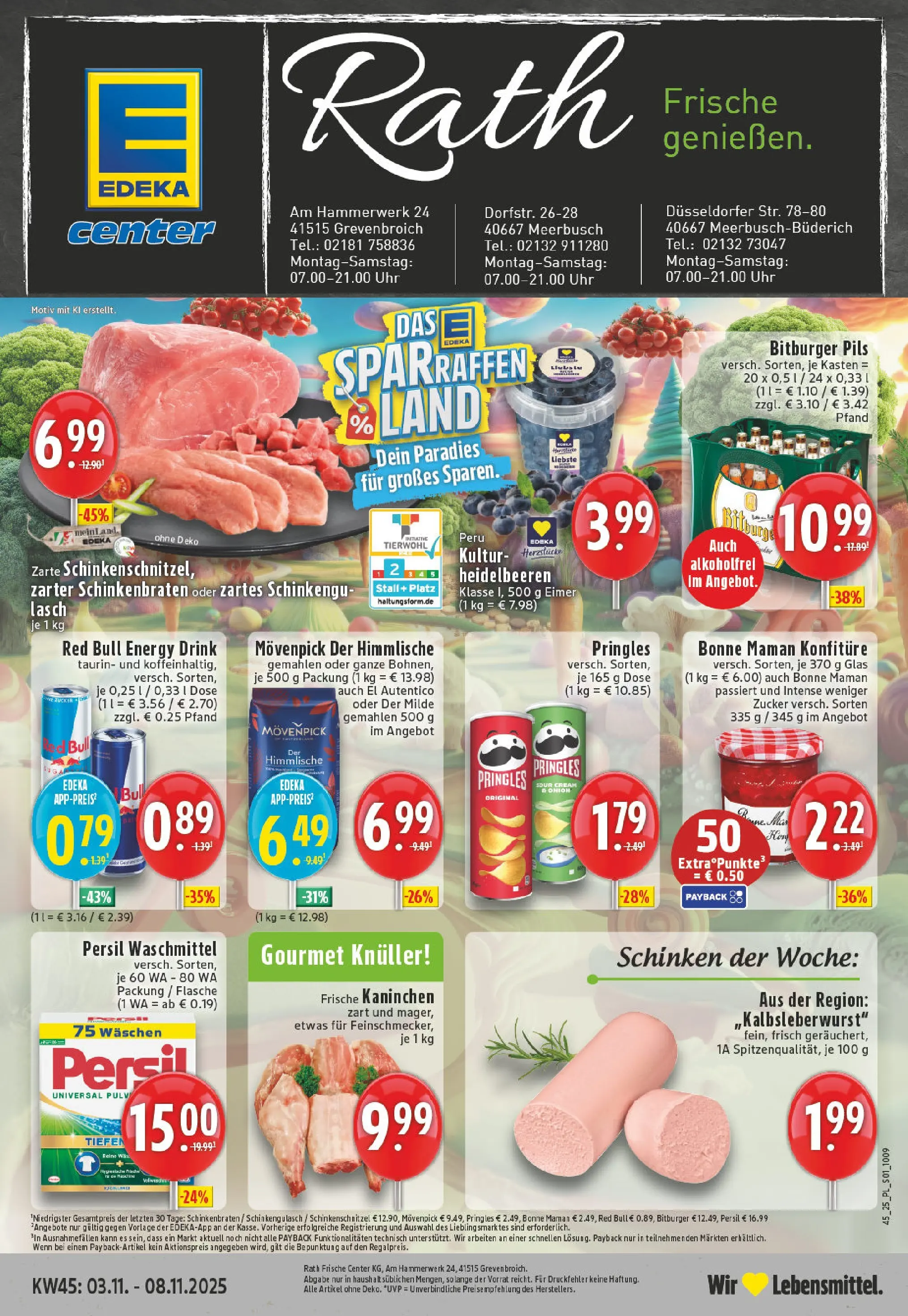 Edeka prospekt Grevenbroich	 (ab 02.11.2025) » Angebote Online | Seite: 1 | Produkte: Pils, Chips, Bonne maman, Uhr