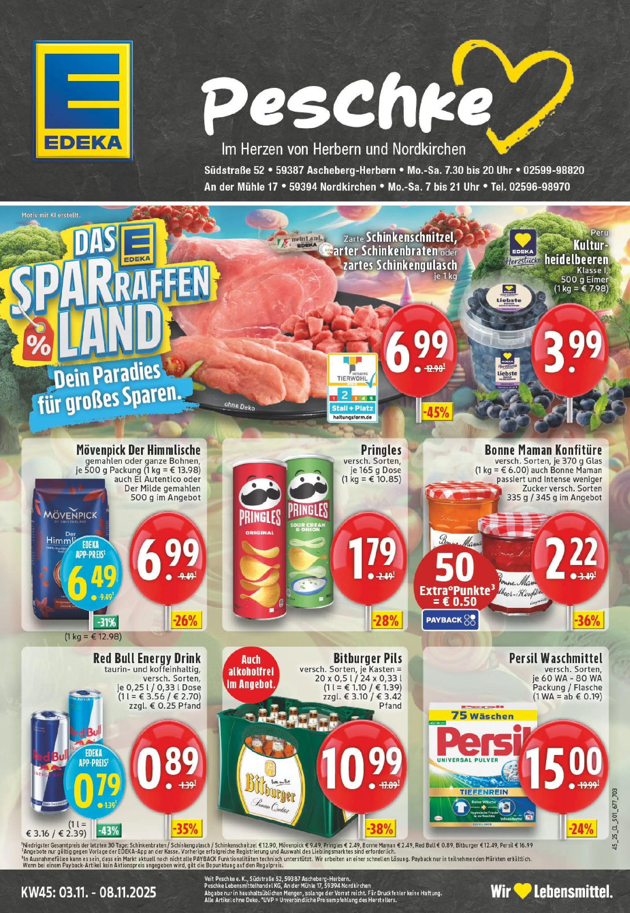 Edeka prospekt Ascheberg-Herbern	 (ab 02.11.2025) » Angebote Online | Seite: 1 | Produkte: Energy, Pils, Waschmittel, Persil
