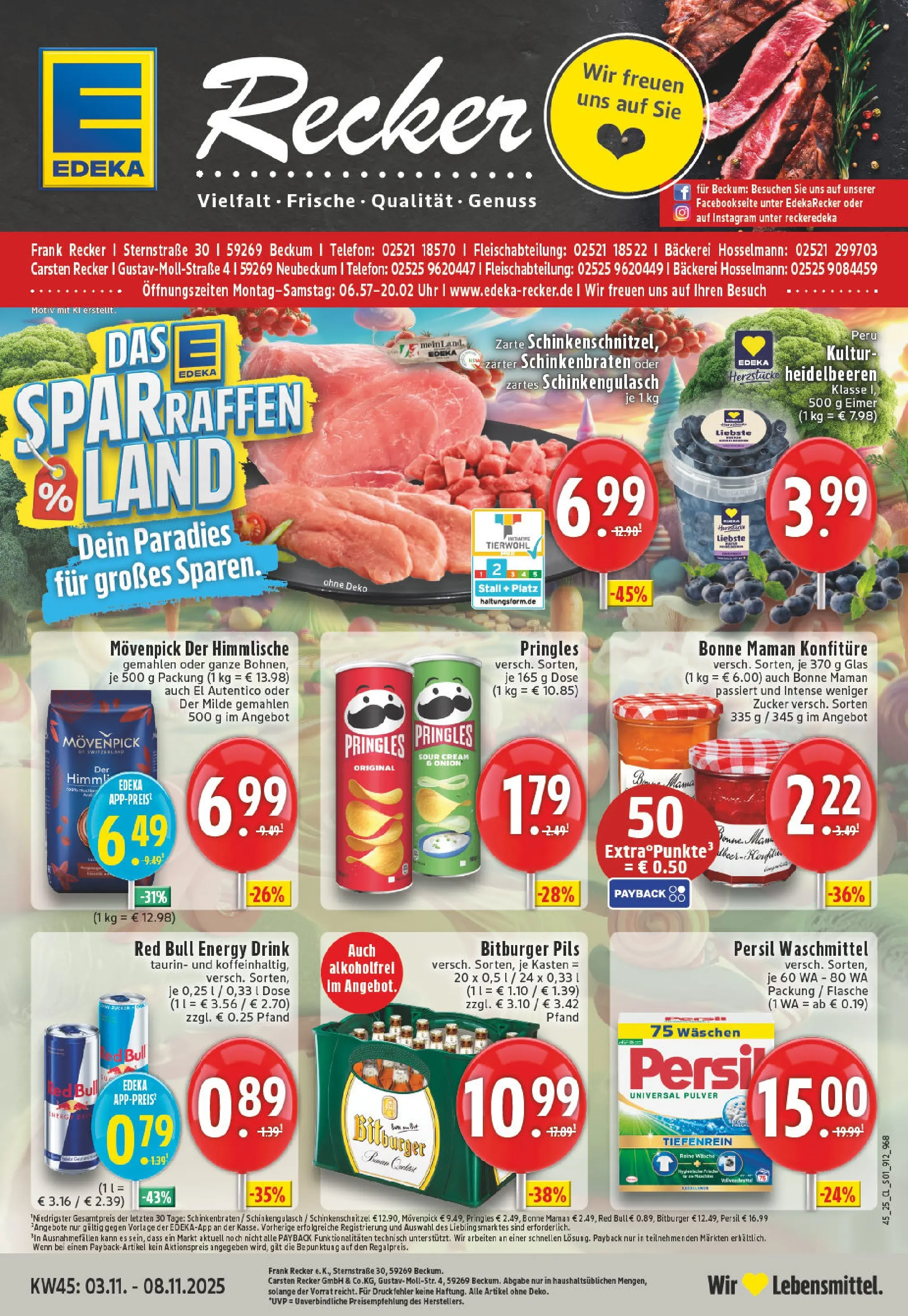 Edeka prospekt Beckum	 (ab 02.11.2025) » Angebote Online | Seite: 1 | Produkte: Energy, Pils, Zucker, Telefon