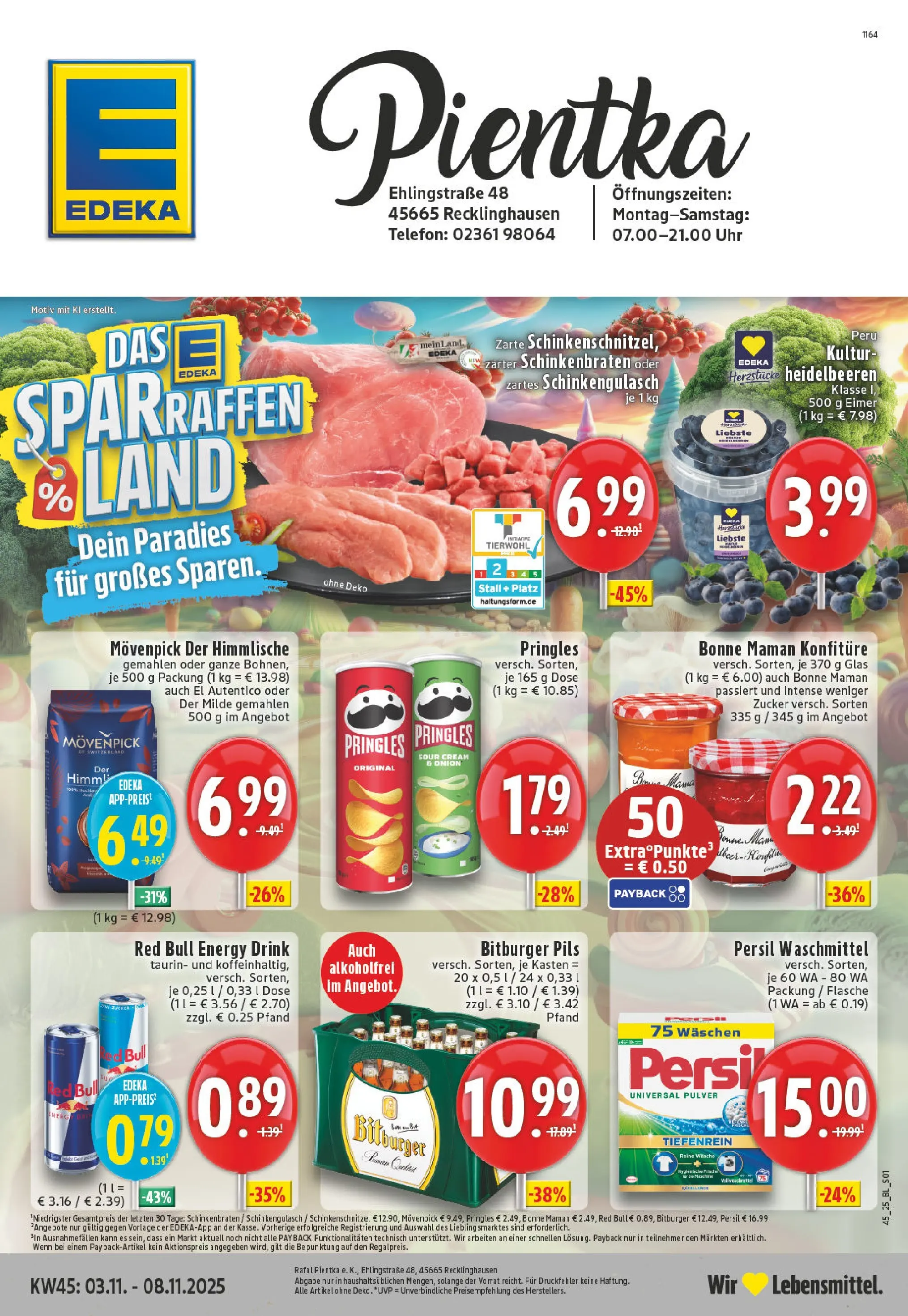 Edeka prospekt Recklinghausen	 (ab 02.11.2025) » Angebote Online | Seite: 1 | Produkte: Energy, Waschmittel, Bonne maman, Telefon