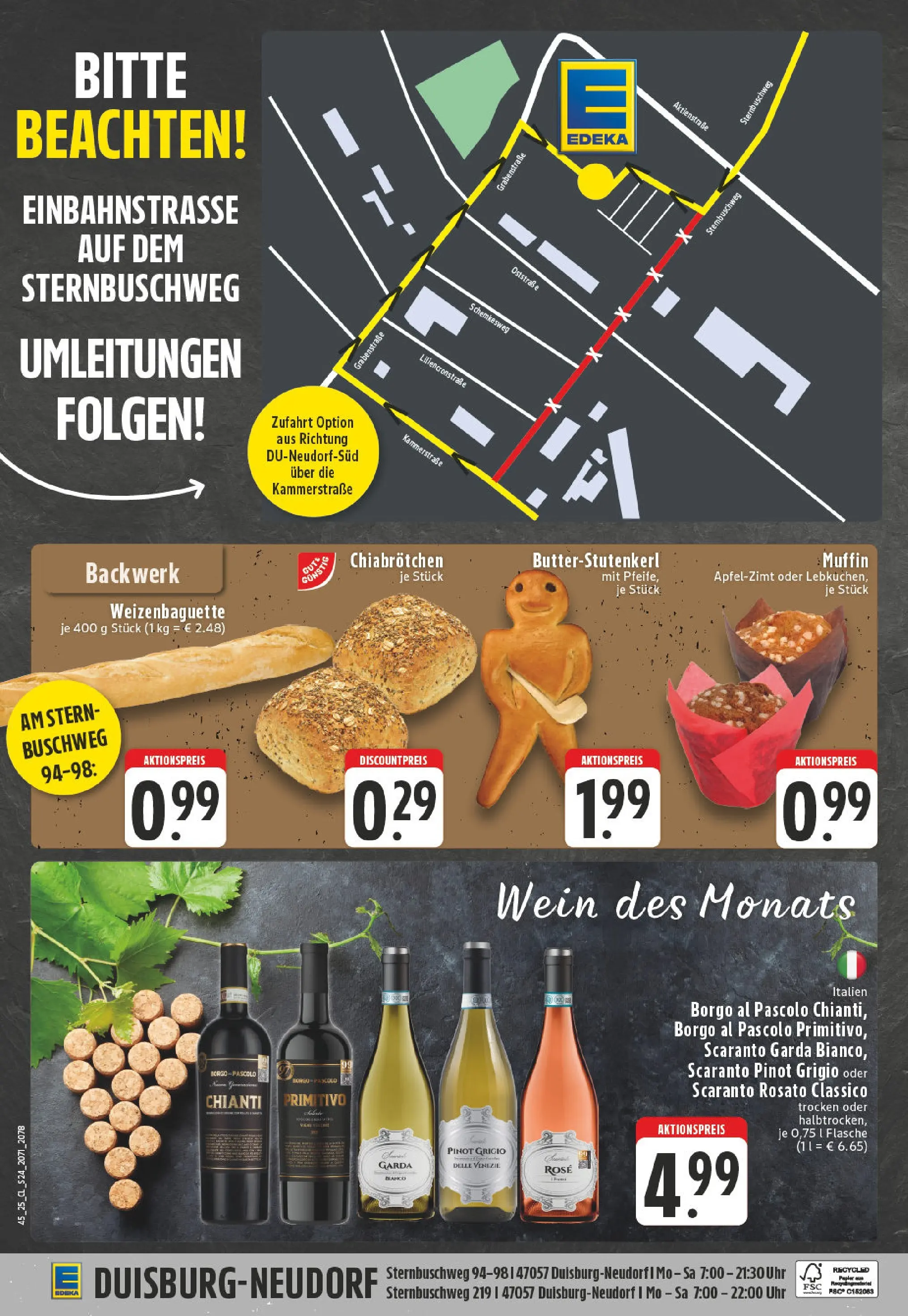 Edeka prospekt Duisburg	 (ab 02.11.2025) » Angebote Online | Seite: 24 | Produkte: Baguette, Wein, Uhr