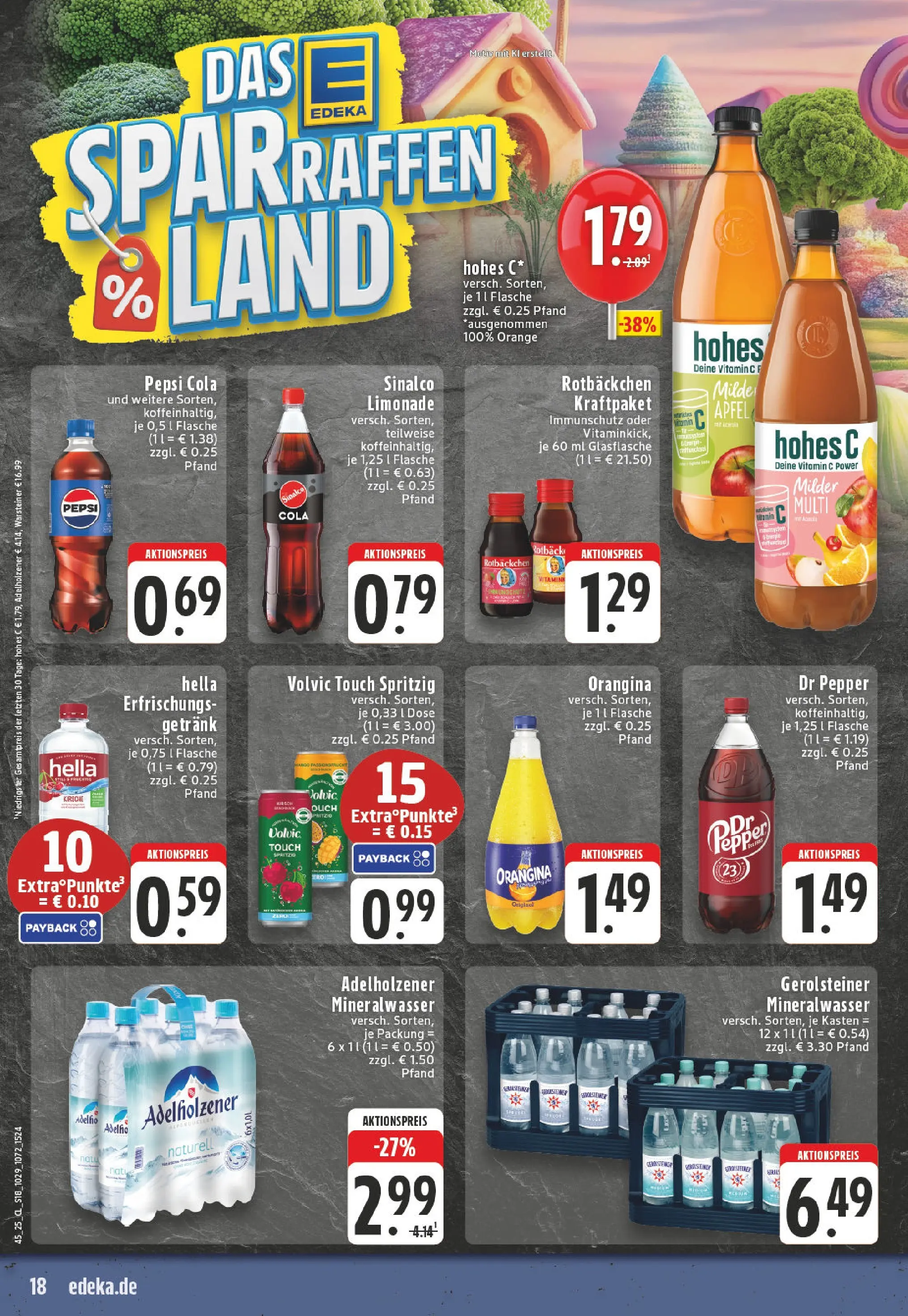 Edeka prospekt Kempen	 (ab 02.11.2025) » Angebote Online | Seite: 18 | Produkte: Sinalco, Adelholzener, Mineralwasser, Hella