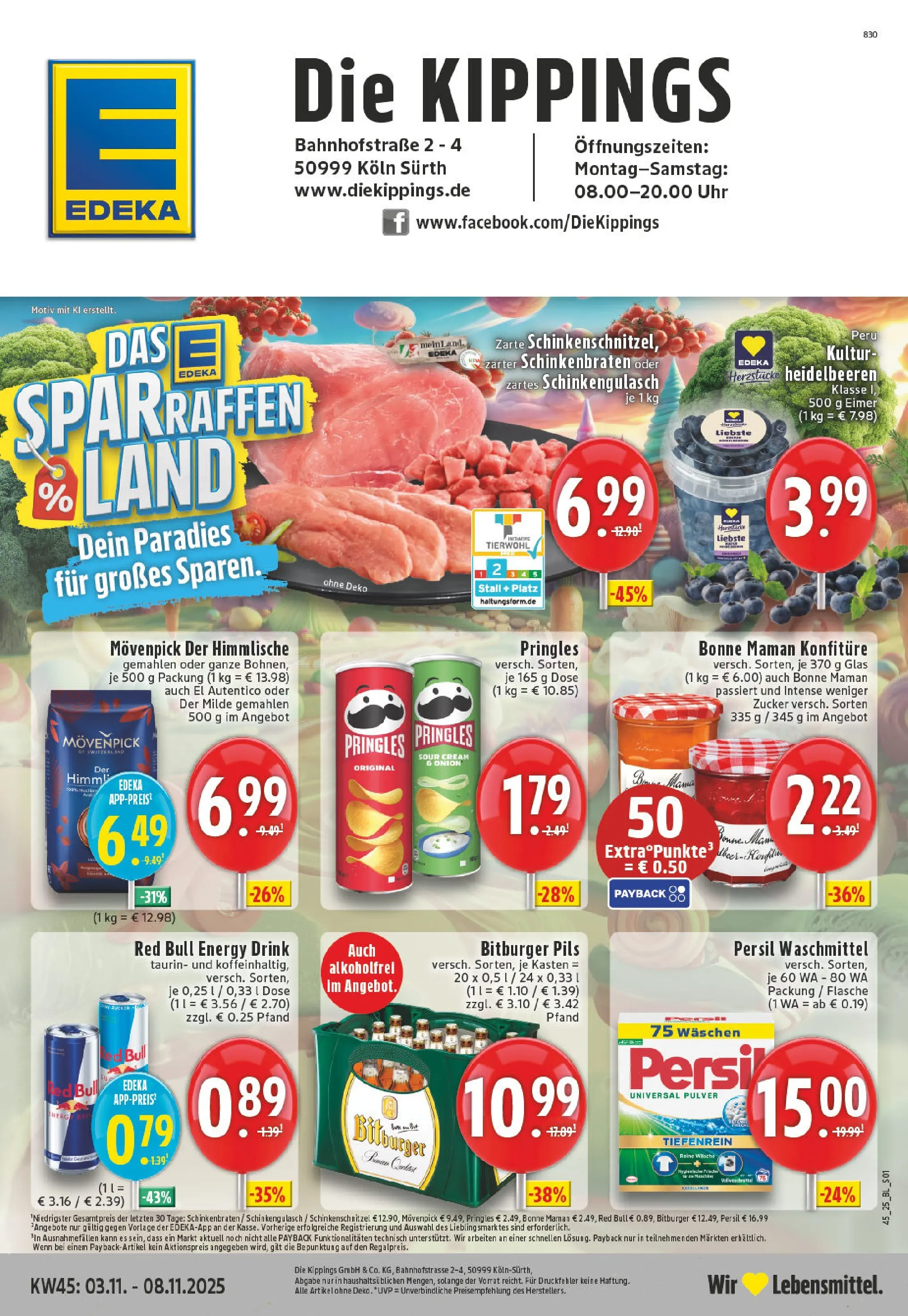 Edeka prospekt Köln	 (ab 03.11.2025) » Angebote Online | Seite: 1 | Produkte: Energy, Heidelbeeren, Waschmittel, Pringles