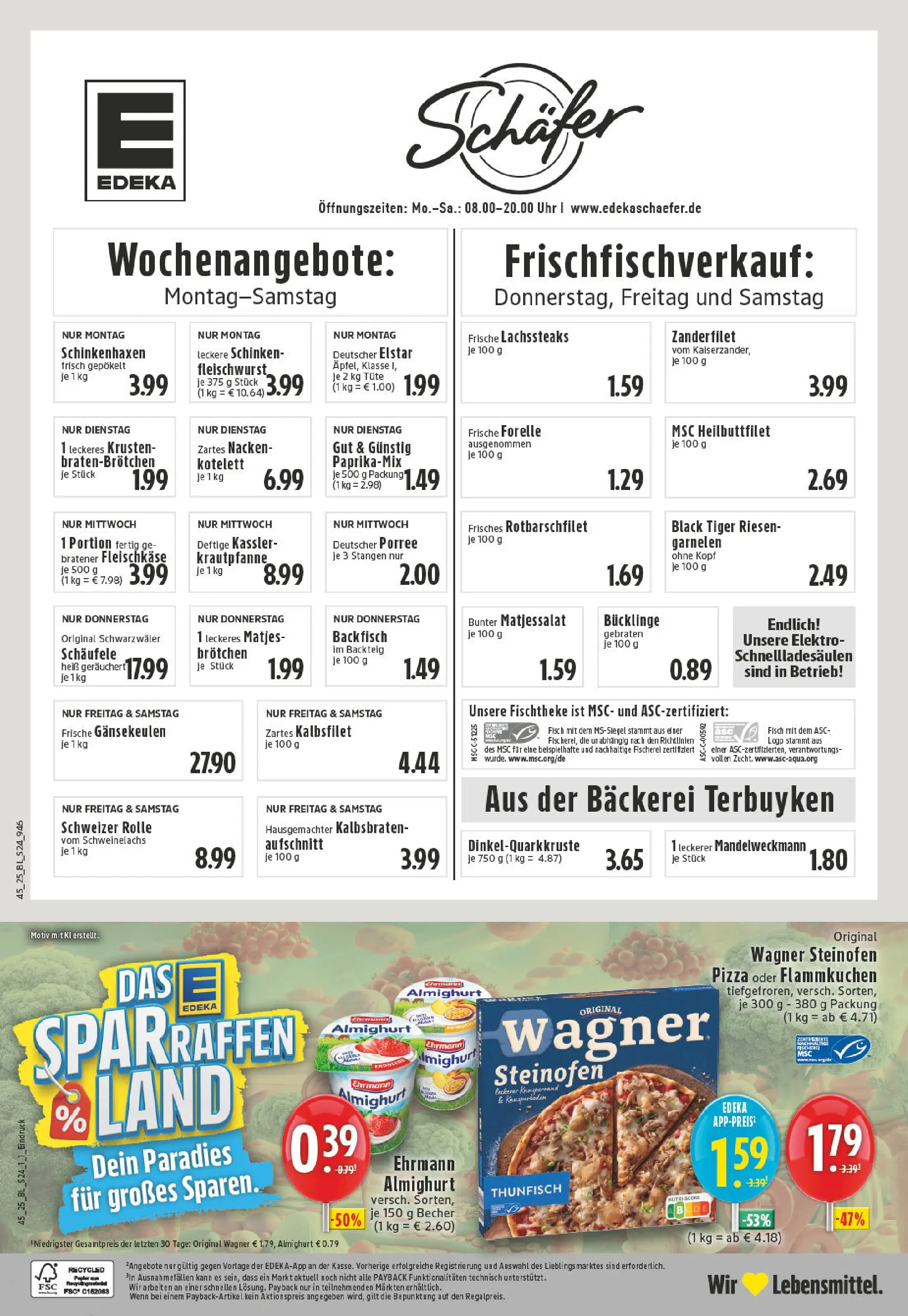 Edeka prospekt Düsseldorf	 (ab 02.11.2025) » Angebote Online | Seite: 24 | Produkte: Bäckerei, Schinken, Pizza, Uhr