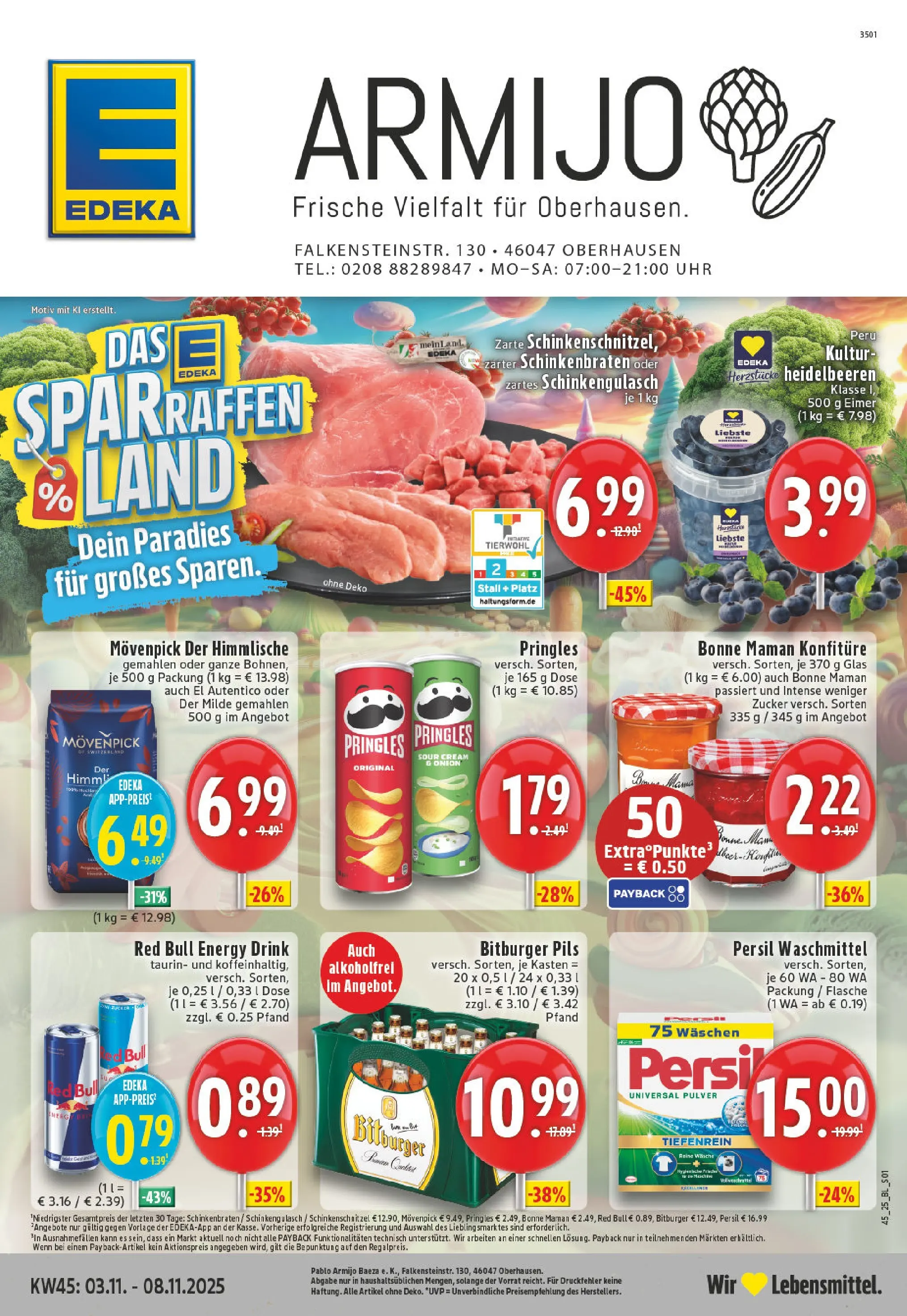 Edeka prospekt Oberhausen	 (ab 02.11.2025) » Angebote Online | Seite: 1 | Produkte: Bitburger, Energy, Waschmittel, Chips