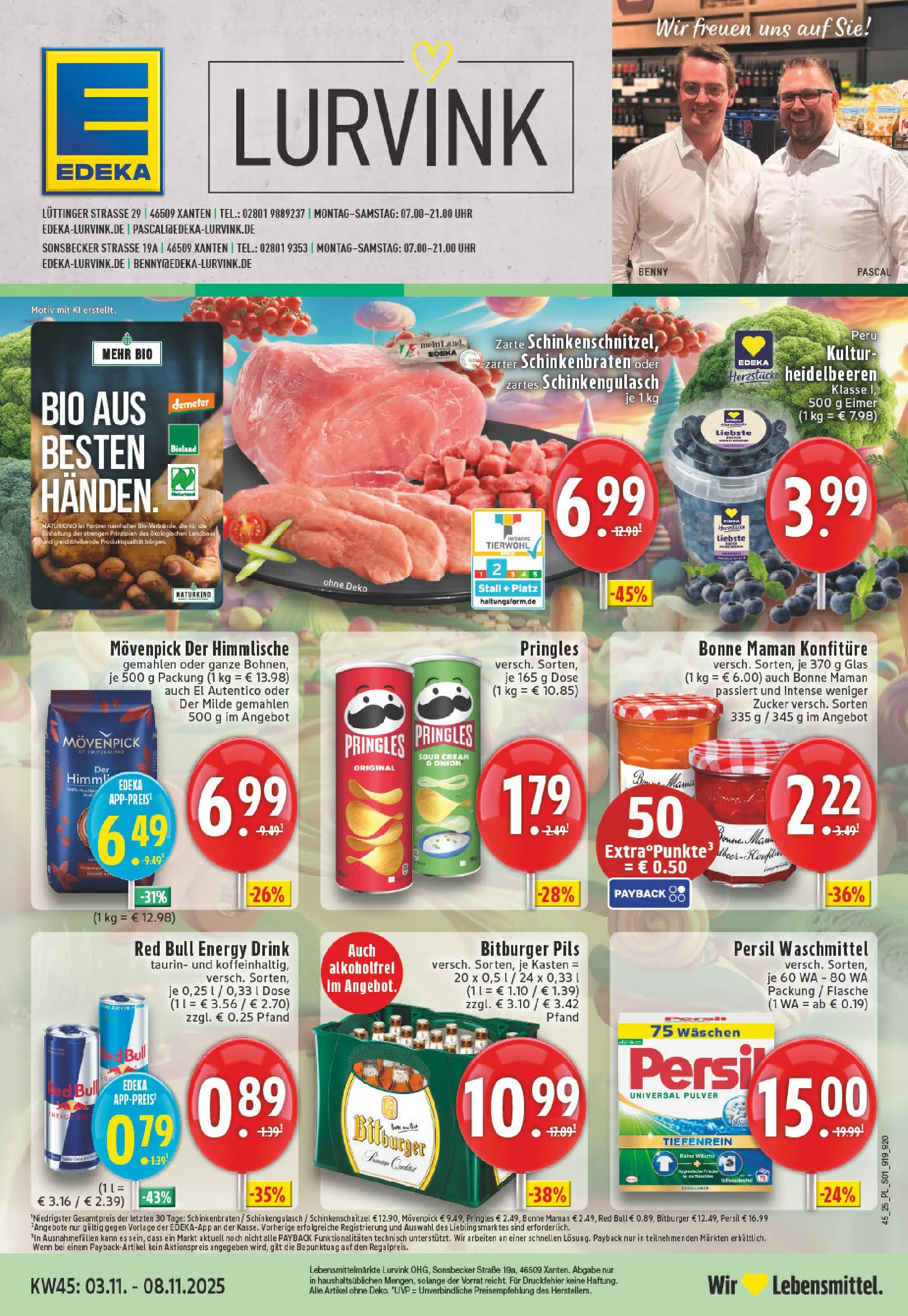 Edeka prospekt Xanten	 (ab 02.11.2025) » Angebote Online | Seite: 1 | Produkte: Red bull, Pils, Pringles, Persil