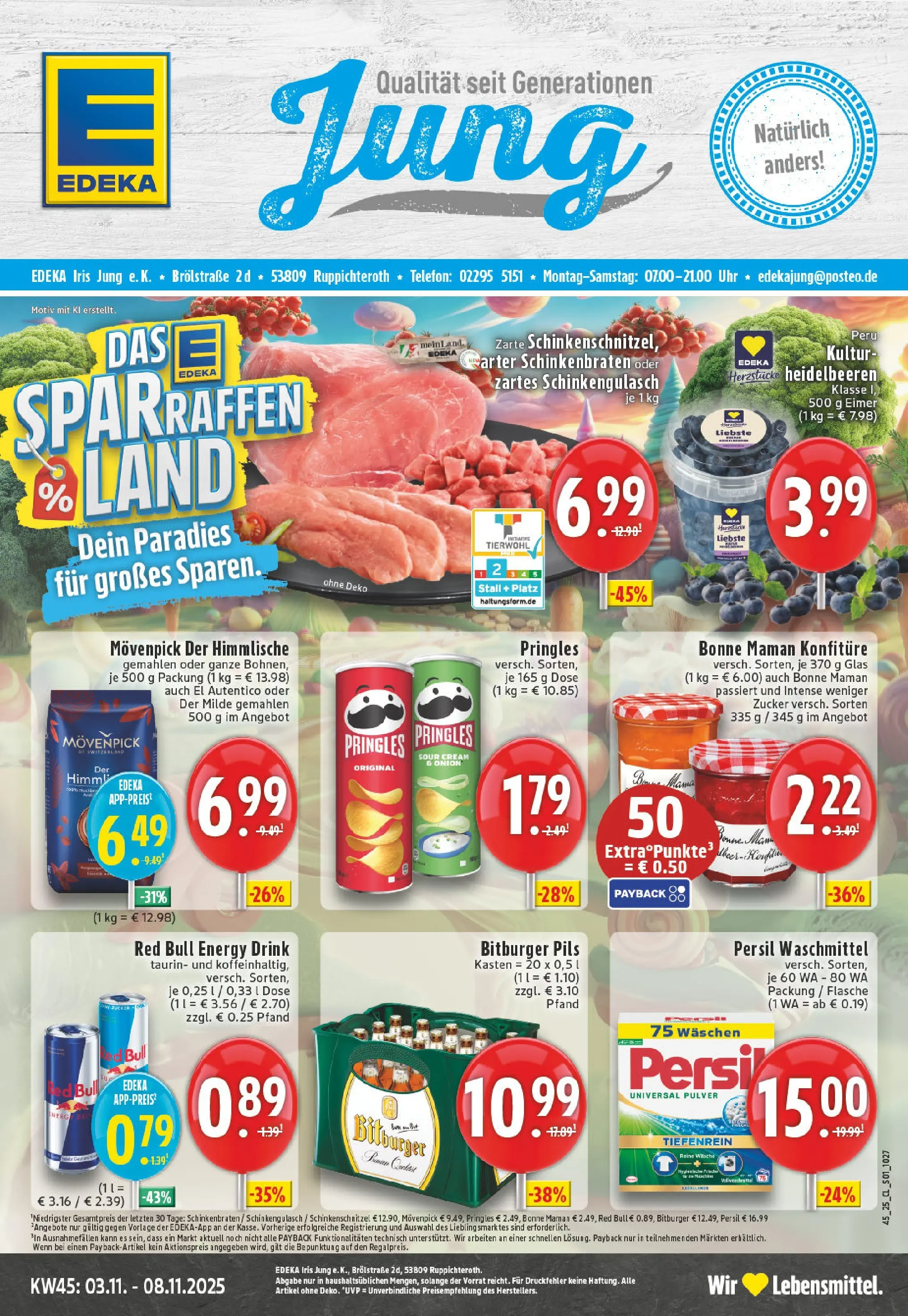 Edeka prospekt Ruppichteroth	 (ab 02.11.2025) » Angebote Online | Seite: 1 | Produkte: Energy, Zucker, Telefon, Persil