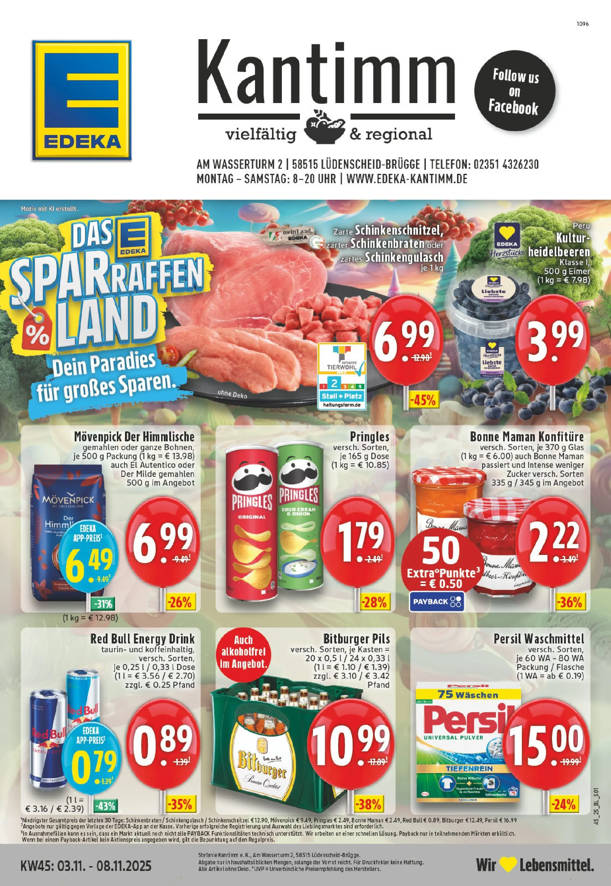 Edeka prospekt Lüdenscheid	 (ab 02.11.2025) » Angebote Online | Seite: 1 | Produkte: Bitburger, Energy, Pringles, Uhr