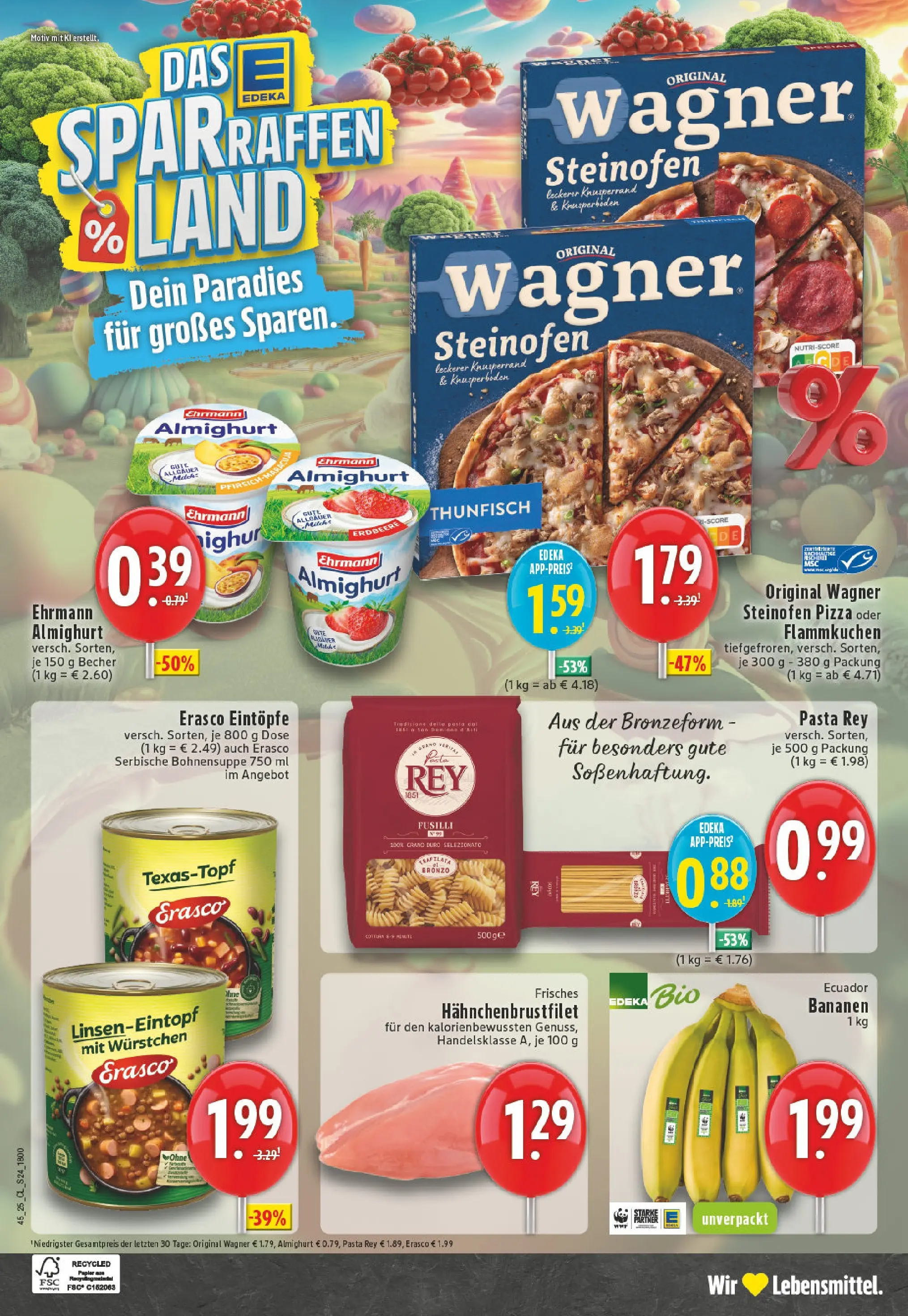 Edeka prospekt Borgholzhausen	 (ab 02.11.2025) » Angebote Online | Seite: 24 | Produkte: Thunfisch, Bananen, Pasta, Erasco