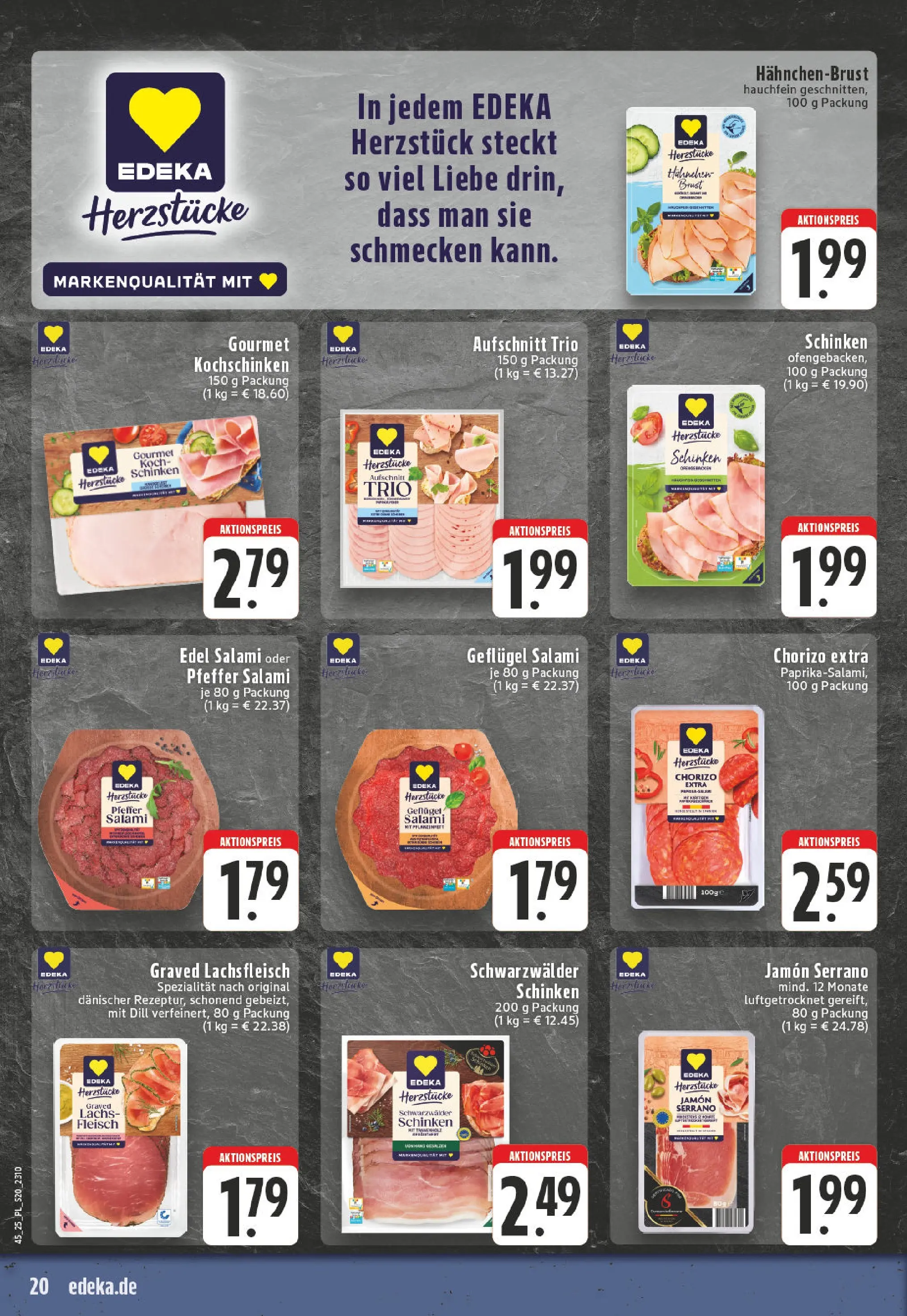Edeka prospekt Goch	 (ab 02.11.2025) » Angebote Online | Seite: 20 | Produkte: Hahnchen, Lachs, Pfeffer, Schinken