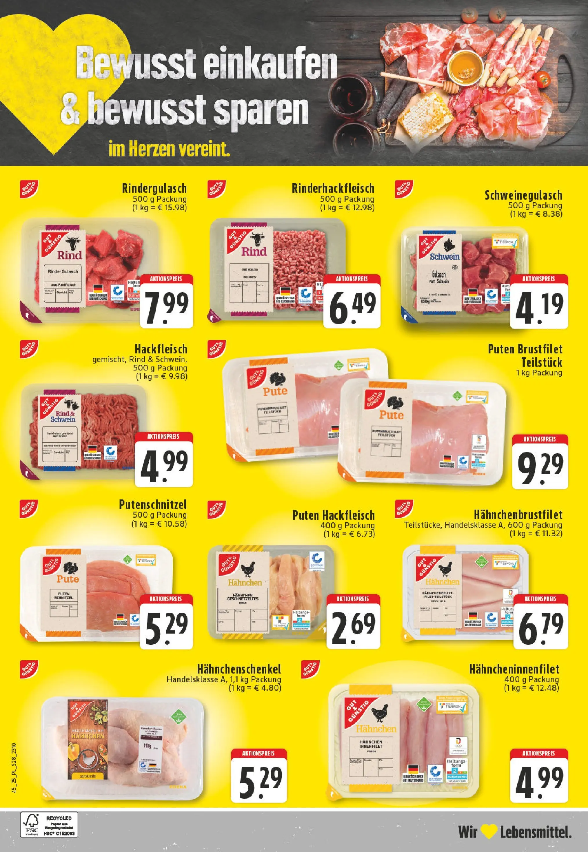 Edeka prospekt Goch	 (ab 02.11.2025) » Angebote Online | Seite: 28 | Produkte: Pute, Schnitzel, Putenschnitzel, Hackfleisch