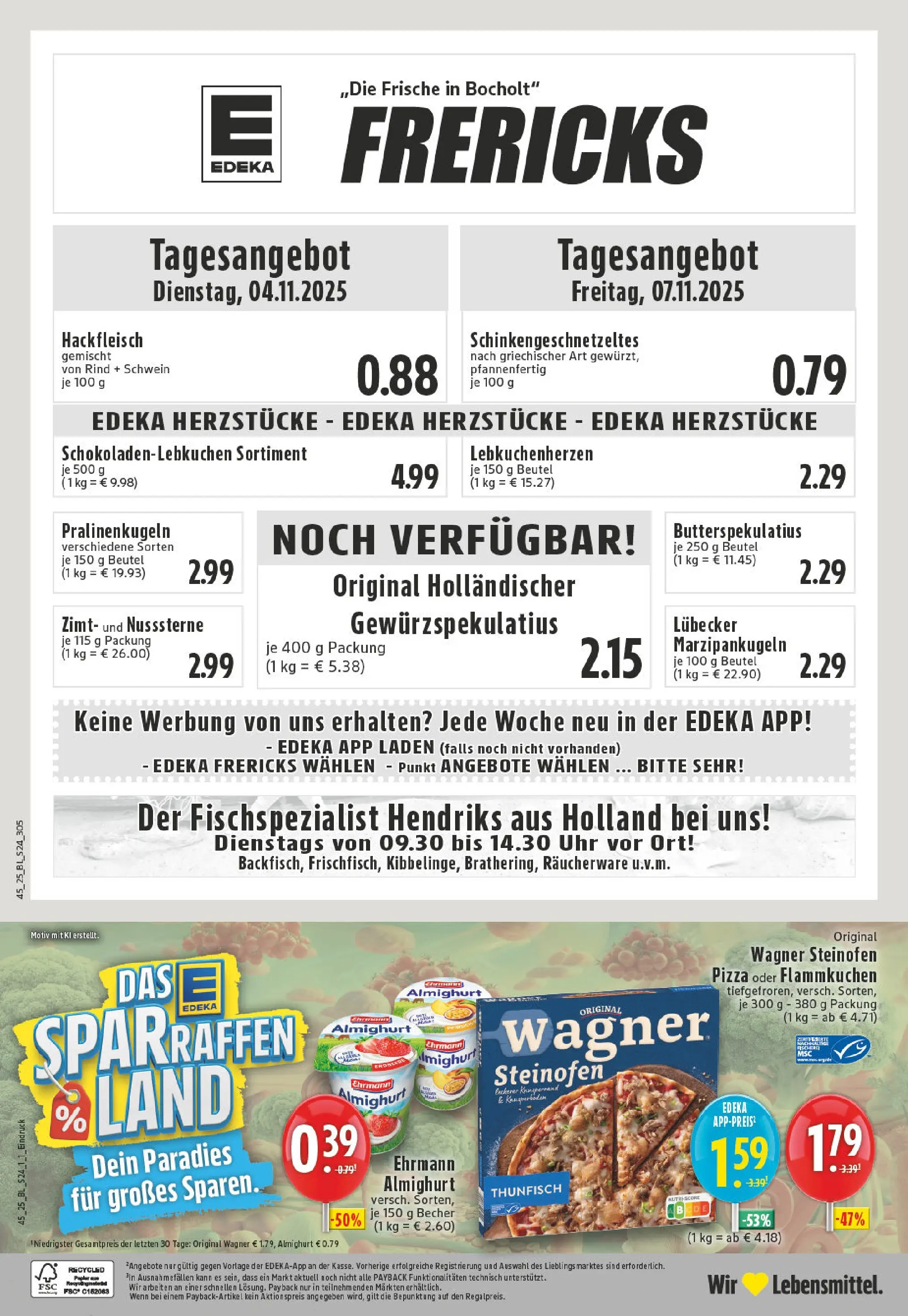 Edeka prospekt Bocholt	 (ab 02.11.2025) » Angebote Online | Seite: 24 | Produkte: Ehrmann almighurt, Thunfisch, Pizza, Uhr