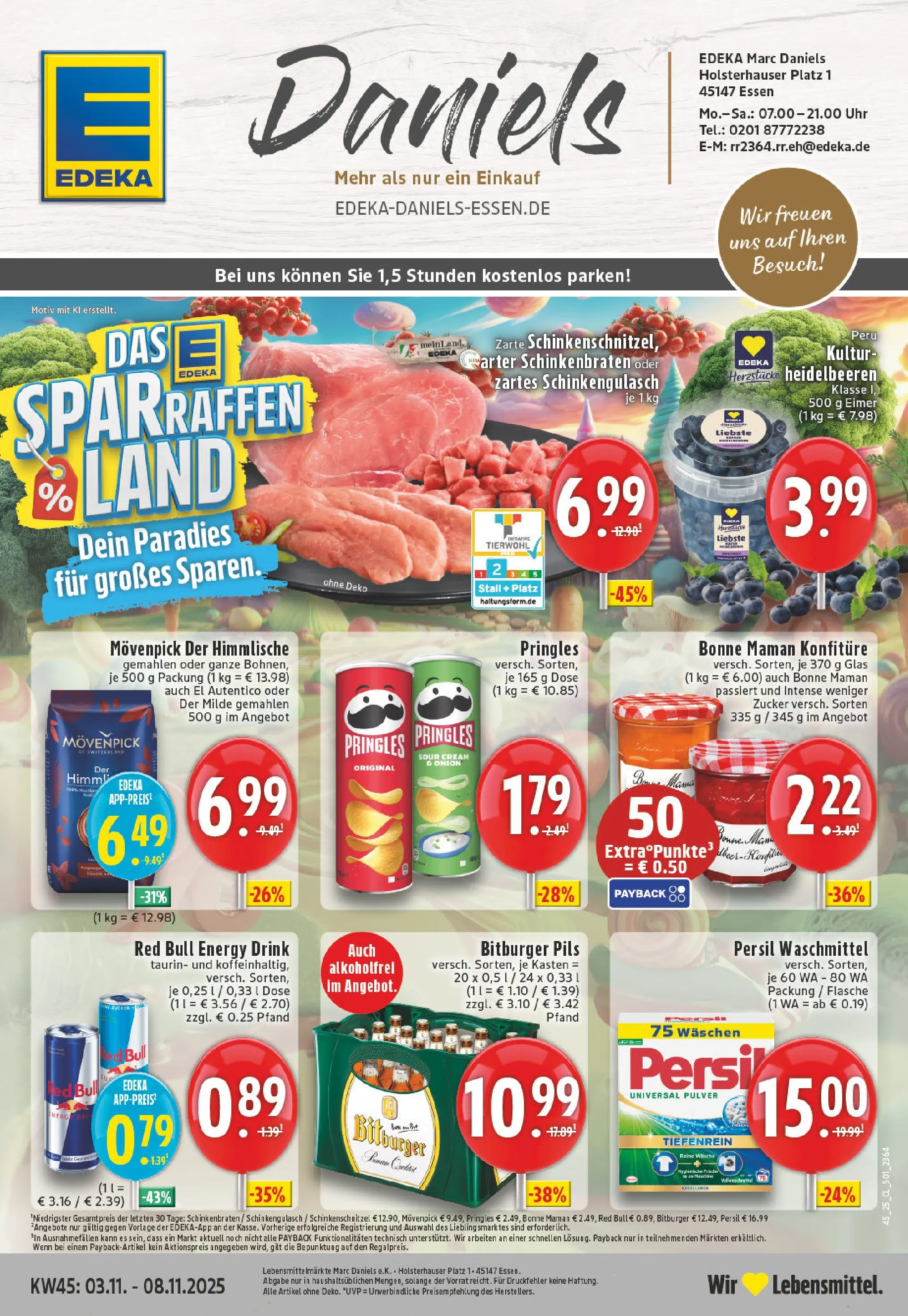 Edeka prospekt Essen	 (ab 02.11.2025) » Angebote Online | Seite: 1 | Produkte: Energy, Waschmittel, Chips, Persil
