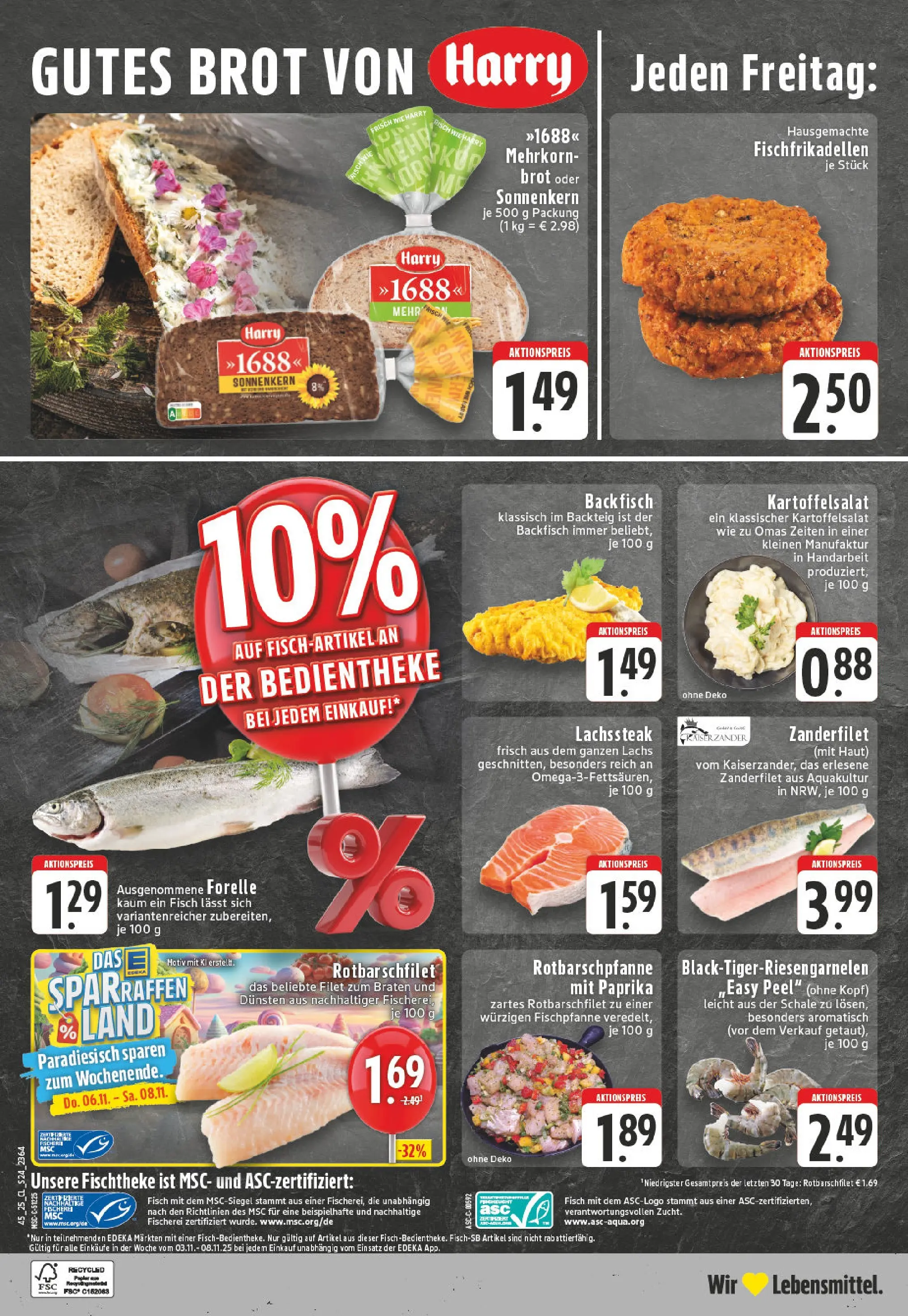 Edeka prospekt Essen	 (ab 02.11.2025) » Angebote Online | Seite: 24 | Produkte: Fisch, Lachs, Paprika, Brot
