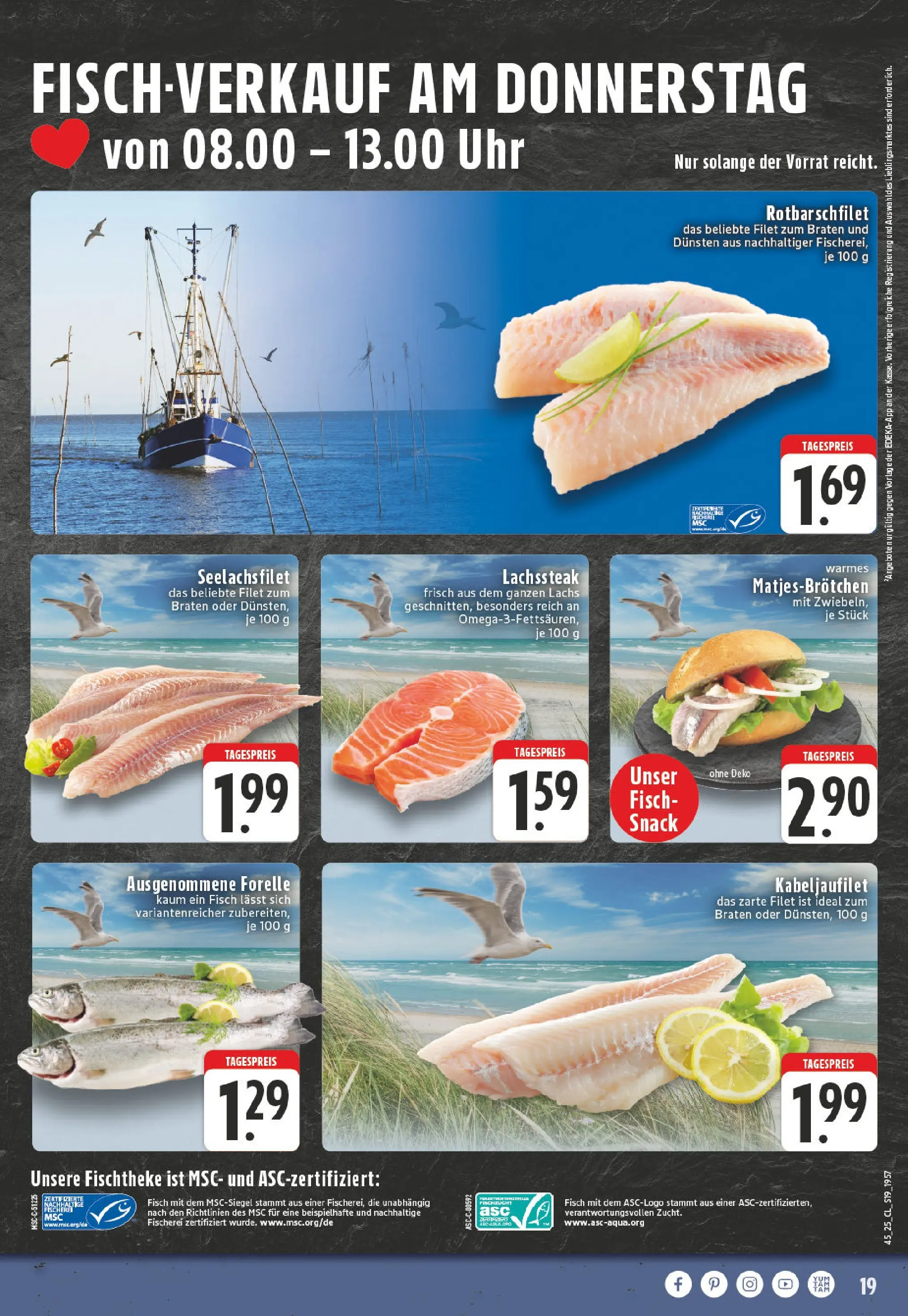 Edeka prospekt Leverkusen-Schlebusch	 (ab 02.11.2025) » Angebote Online | Seite: 19 | Produkte: Fisch, Lachs, Uhr