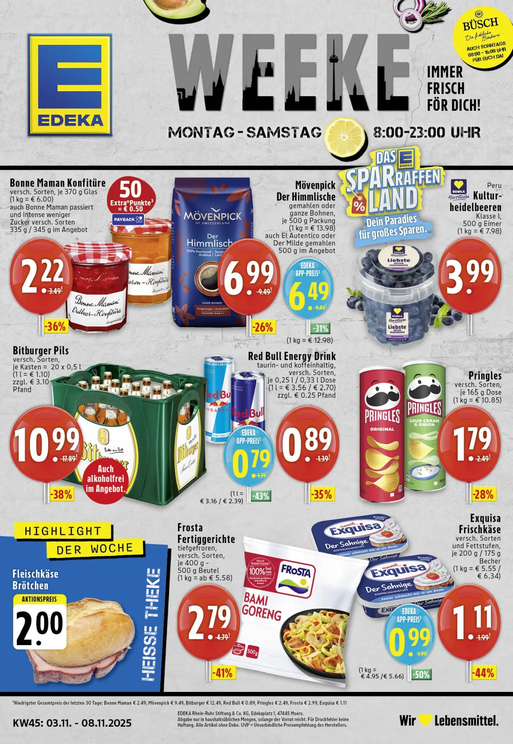 Edeka prospekt Köln	 (ab 03.11.2025) » Angebote Online | Seite: 1 | Produkte: Energy, Exquisa, Pringles, Chips