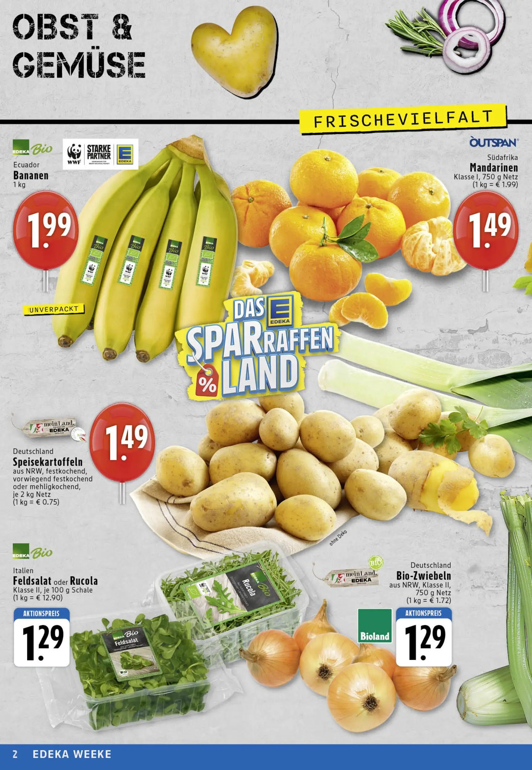 Edeka prospekt Köln	 (ab 03.11.2025) » Angebote Online | Seite: 2 | Produkte: Bananen, Mandarinen, Gemüse, Obst