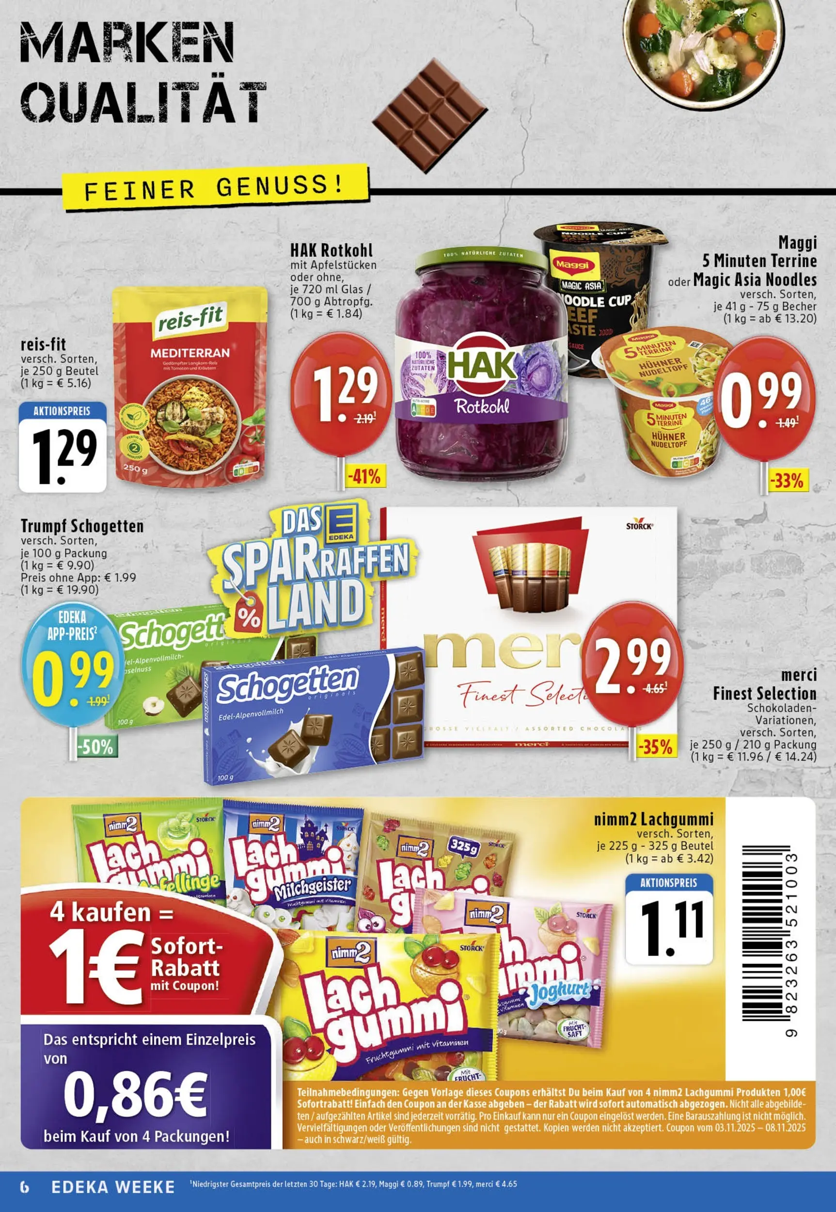 Edeka prospekt Köln	 (ab 03.11.2025) » Angebote Online | Seite: 6 | Produkte: Merci, Maggi, Joghurt, Maggi 5 minuten terrine