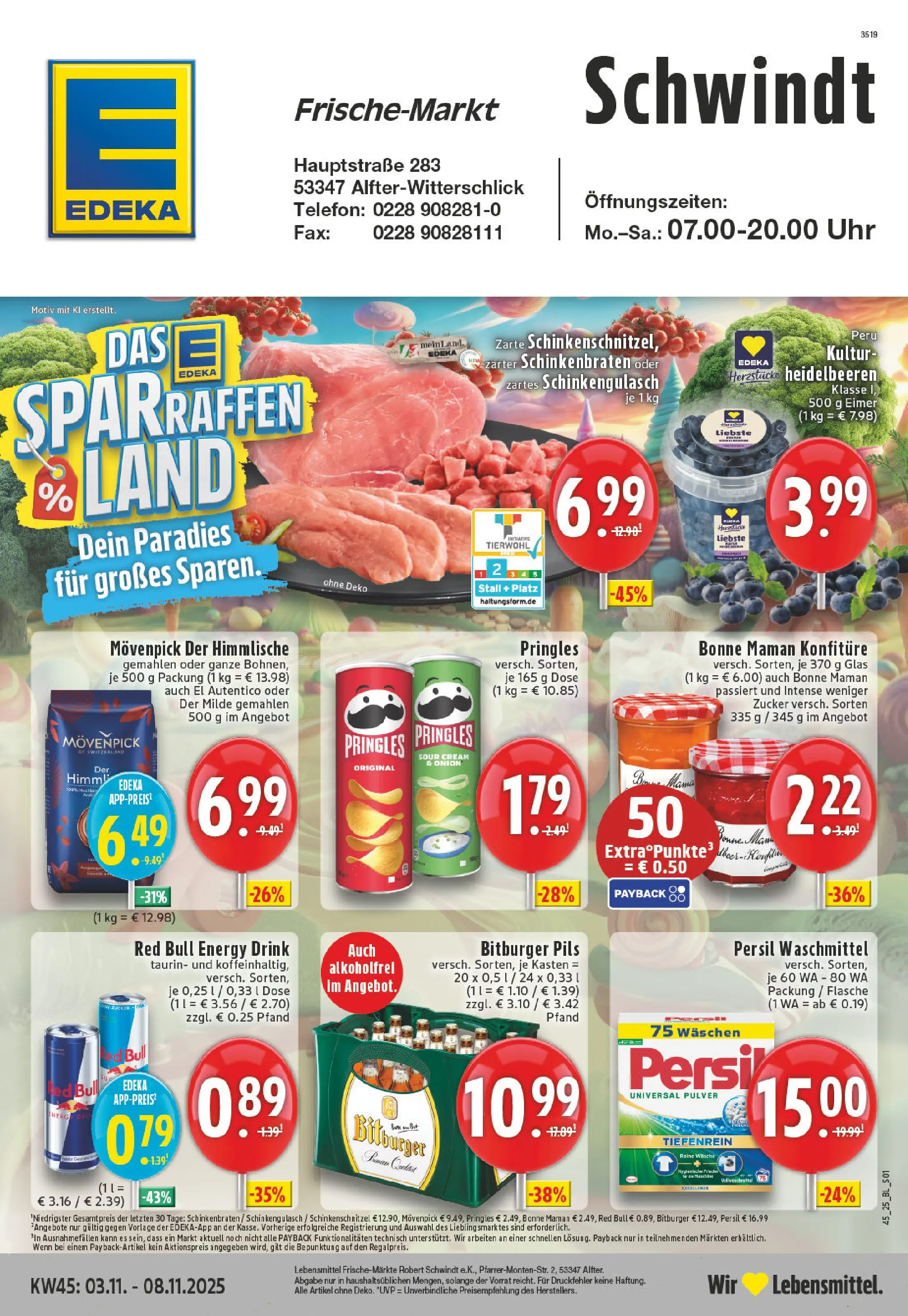 Edeka prospekt Alfter-Witterschlick	 (ab 02.11.2025) » Angebote Online | Seite: 1 | Produkte: Bitburger, Pils, Pringles, Persil