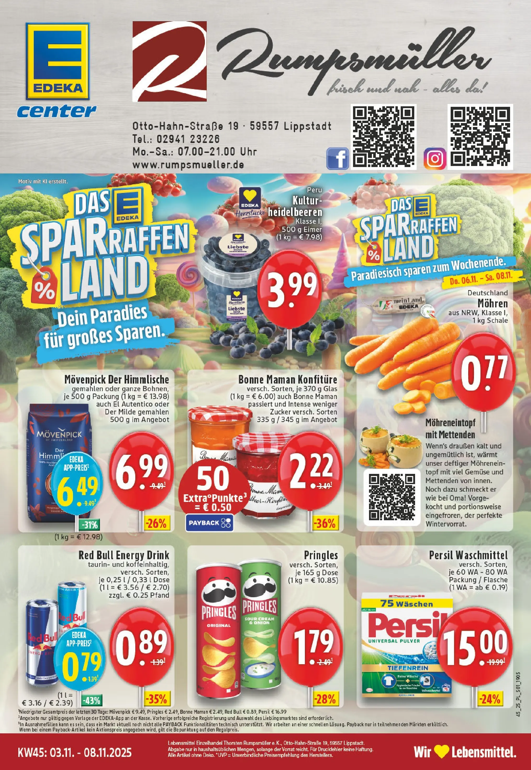Edeka prospekt Lippstadt	 (ab 02.11.2025) » Angebote Online | Seite: 1 | Produkte: Red bull, Energy, Waschmittel, Bonne maman