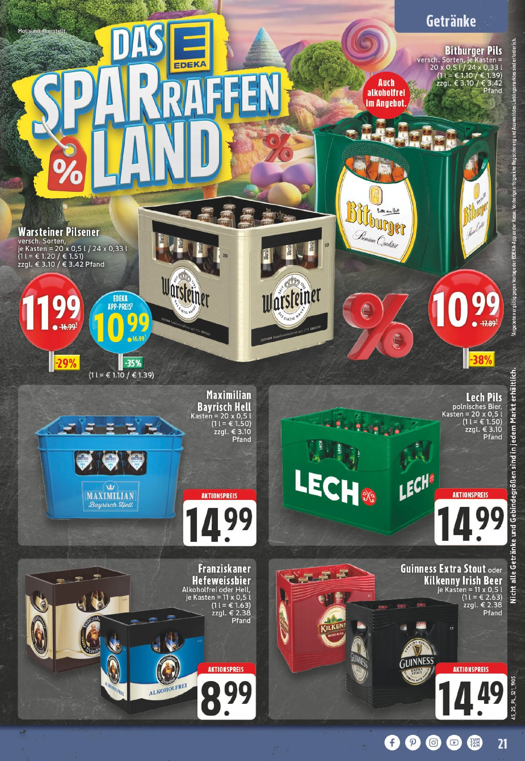 Edeka prospekt Lippstadt	 (ab 02.11.2025) » Angebote Online | Seite: 21 | Produkte: Bitburger, Franziskaner, Pils, Warsteiner