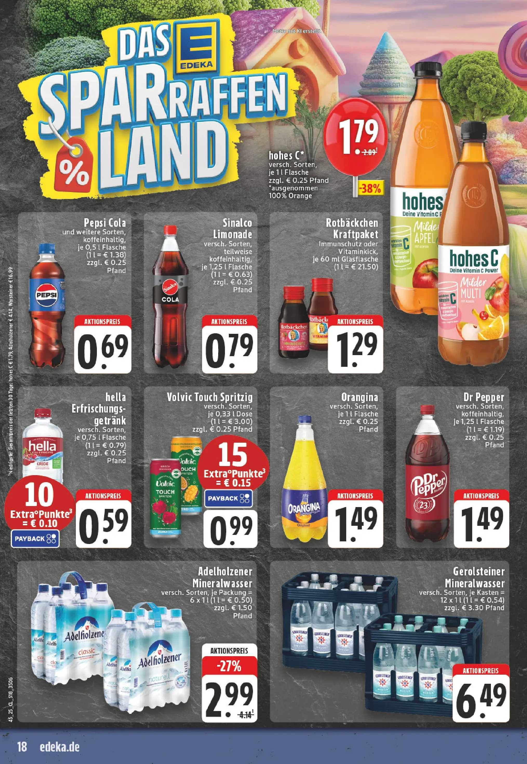 Edeka prospekt Düsseldorf	 (ab 02.11.2025) » Angebote Online | Seite: 18 | Produkte: Äpfel, Mineralwasser, Hohes c, Volvic