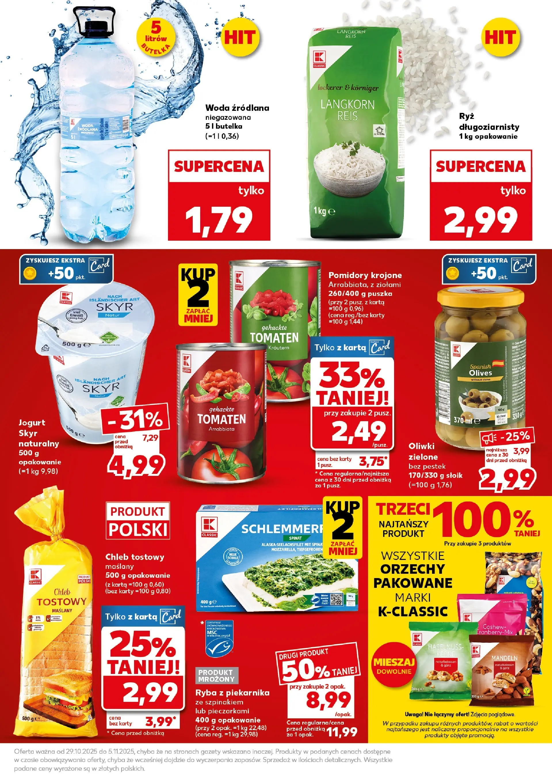 Kaufland gazetka - Super Piątek od 31.10.2025 - od jutra PDF | Strona: 9 | Produkty: Chleb tostowy, Pomidory, Woda, Skyr