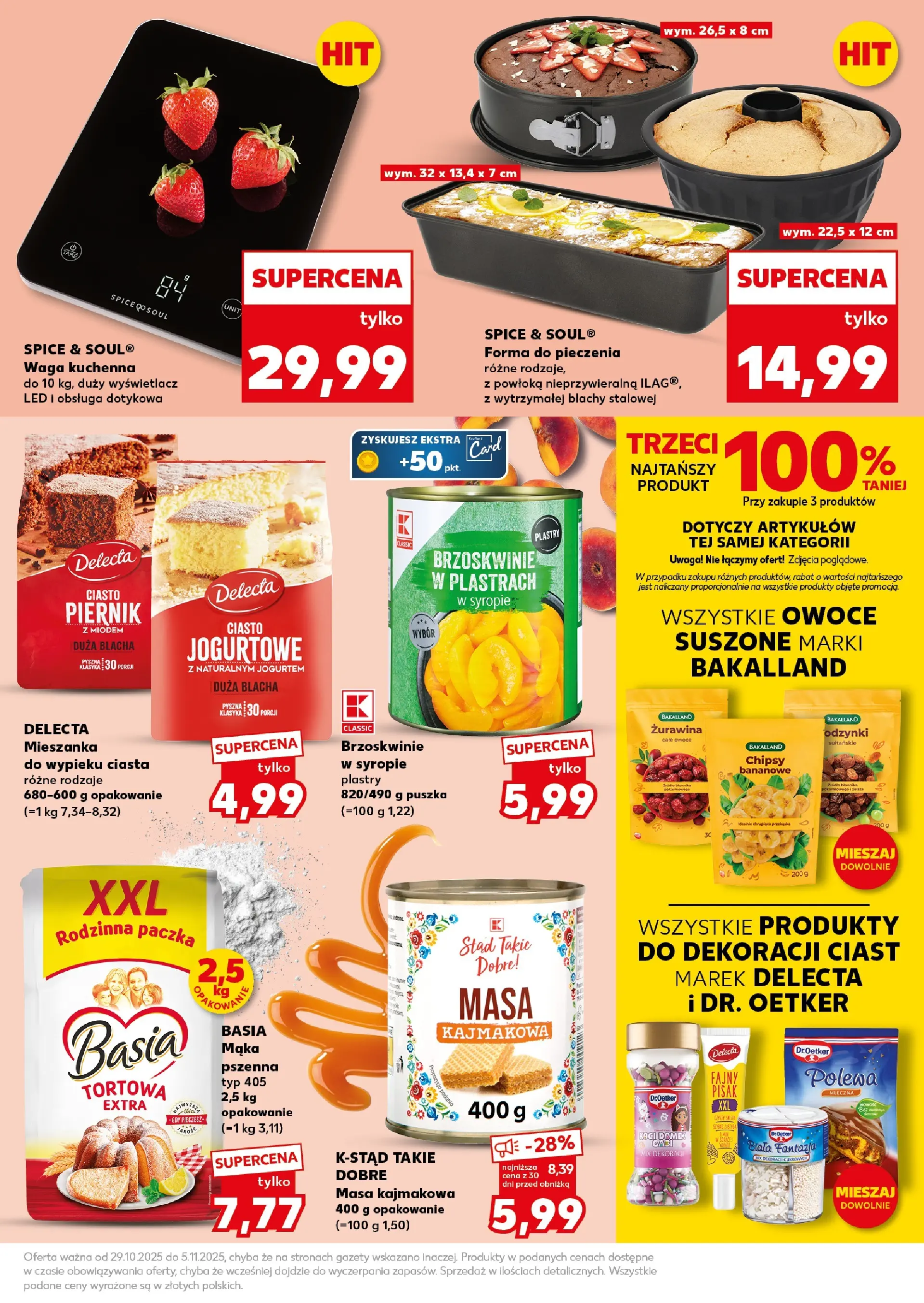 Kaufland gazetka - Super Piątek od 31.10.2025 - od jutra PDF | Strona: 11 | Produkty: Chipsy, Masa kajmakowa, Waga, Brzoskwinie