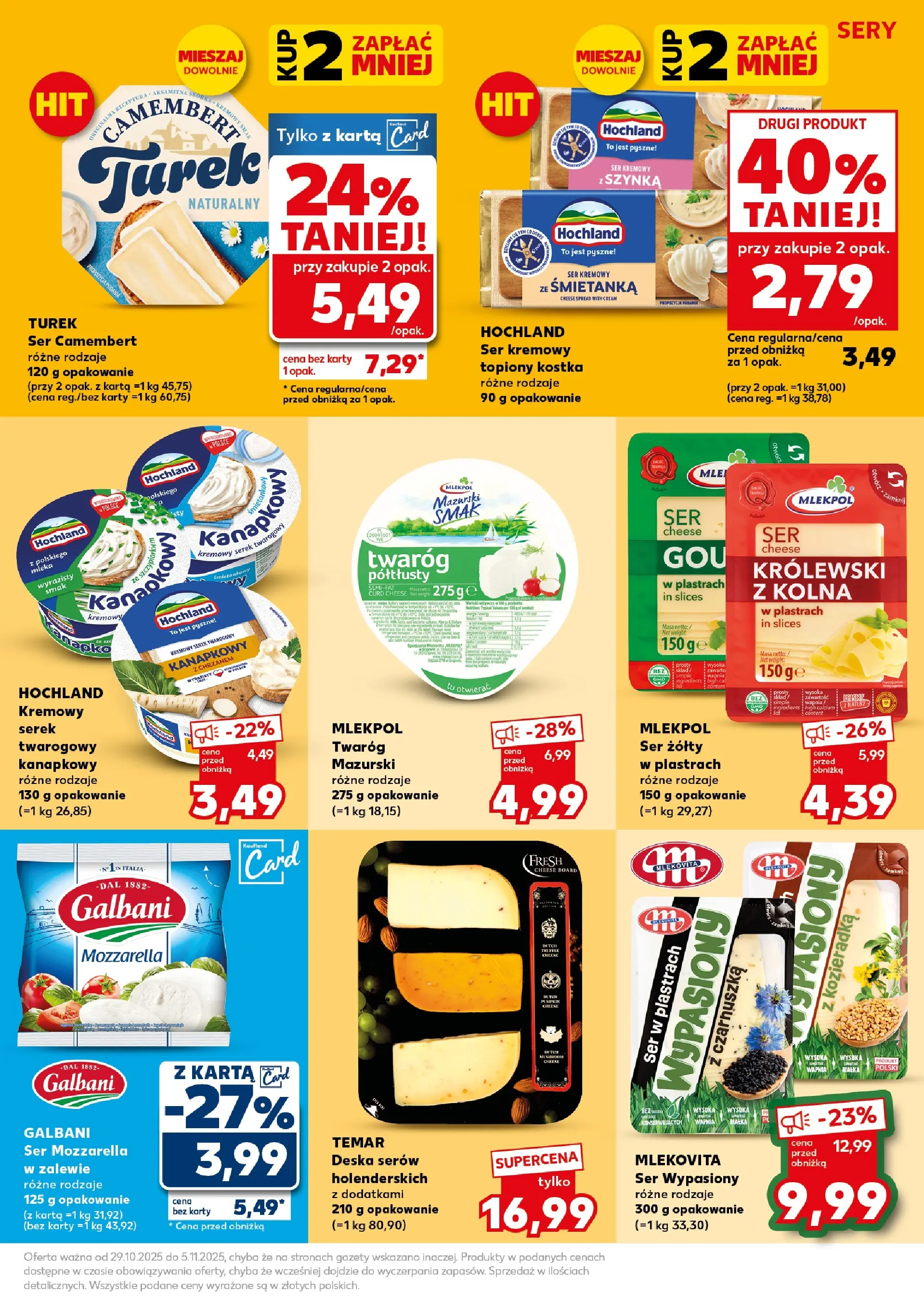 Kaufland gazetka - Super Piątek od 31.10.2025 - od jutra PDF | Strona: 19 | Produkty: Karta, Deska serów, Sery, Mozzarella