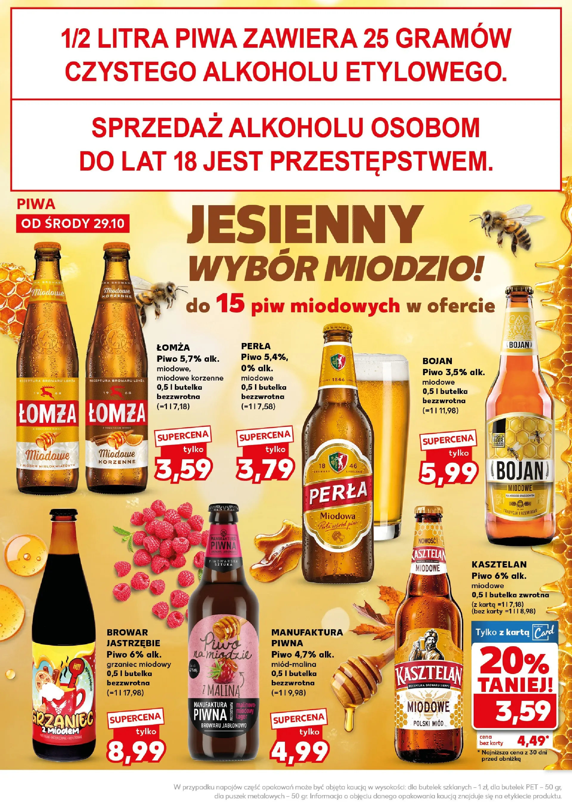 Kaufland gazetka - Super Piątek od 31.10.2025 - od jutra PDF | Strona: 20 | Produkty: Karta, Malina, Miód, Piwo