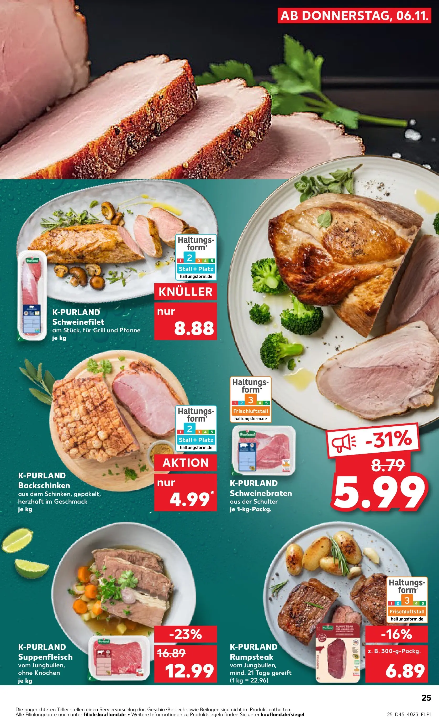 Prospekt Kaufland ab 05.11.2025 » Angebote und Werbung Online | Seite: 25 | Produkte: Rumpsteak, Grill, Schweinefilet, Steak Prospekt Kaufland ab 05.11.2025 » Angebote Online zum Blättern | Seite: 25 | Produkte: Rumpsteak, Grill, Schweinefilet, Steak