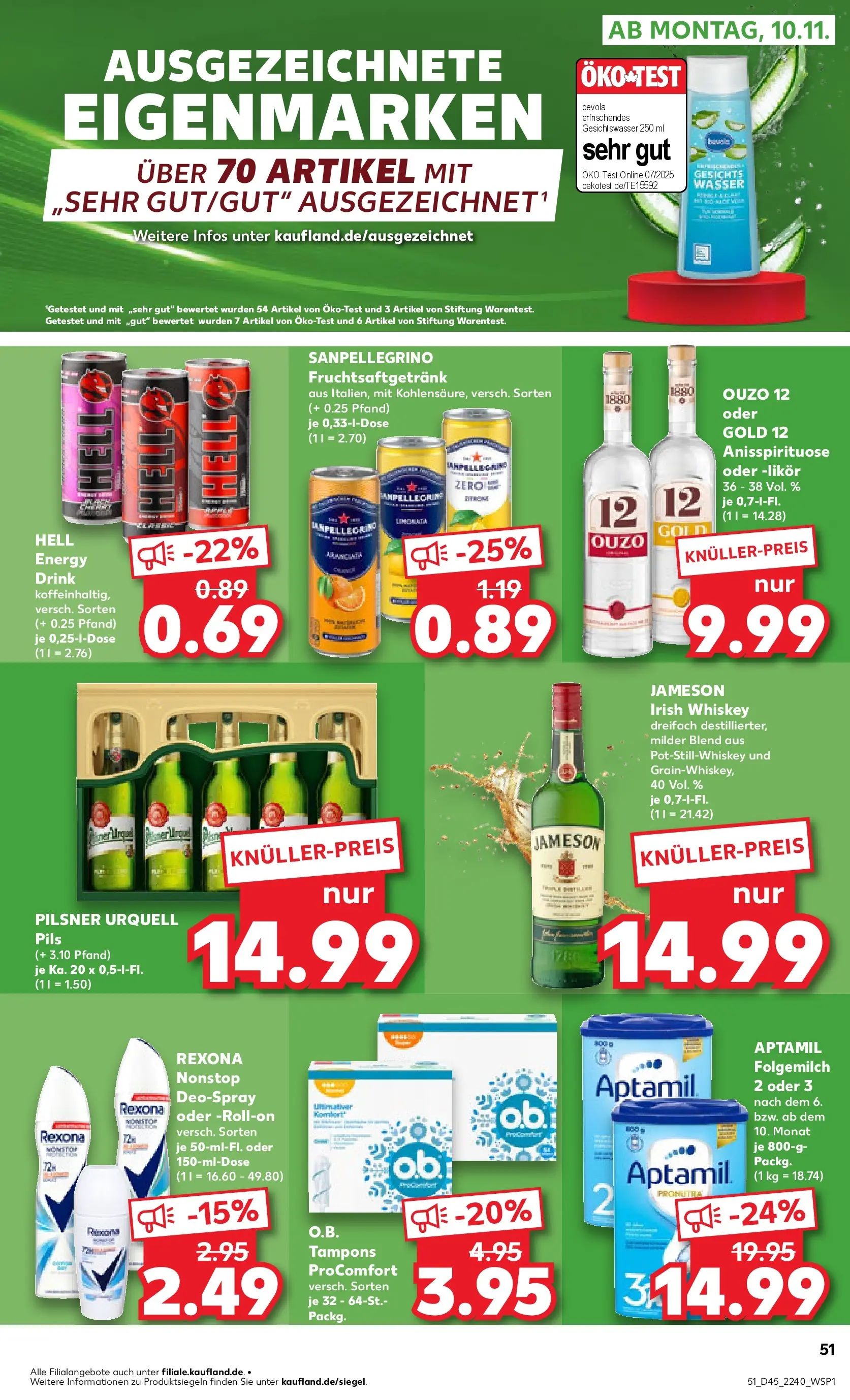 Prospekt Kaufland ab 05.11.2025 » Angebote und Werbung Online | Seite: 51 | Produkte: Energy, Deodorant, Wasser, Whiskey Prospekt Kaufland ab 05.11.2025 » Angebote Online zum Blättern | Seite: 51 | Produkte: Energy, Deodorant, Wasser, Whiskey
